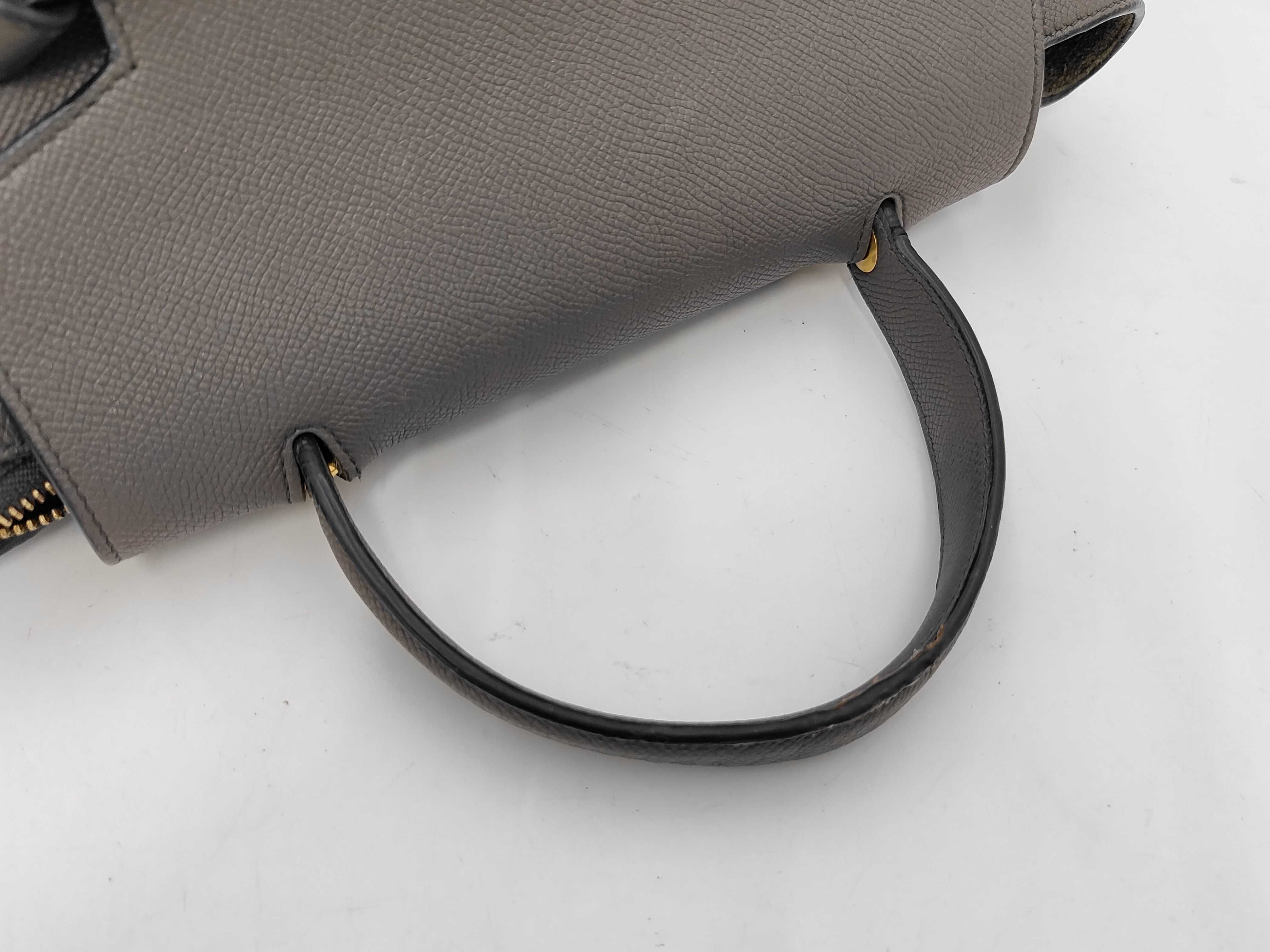 Grey Calfskin Micro Belt 2-Way Handbag — view 3