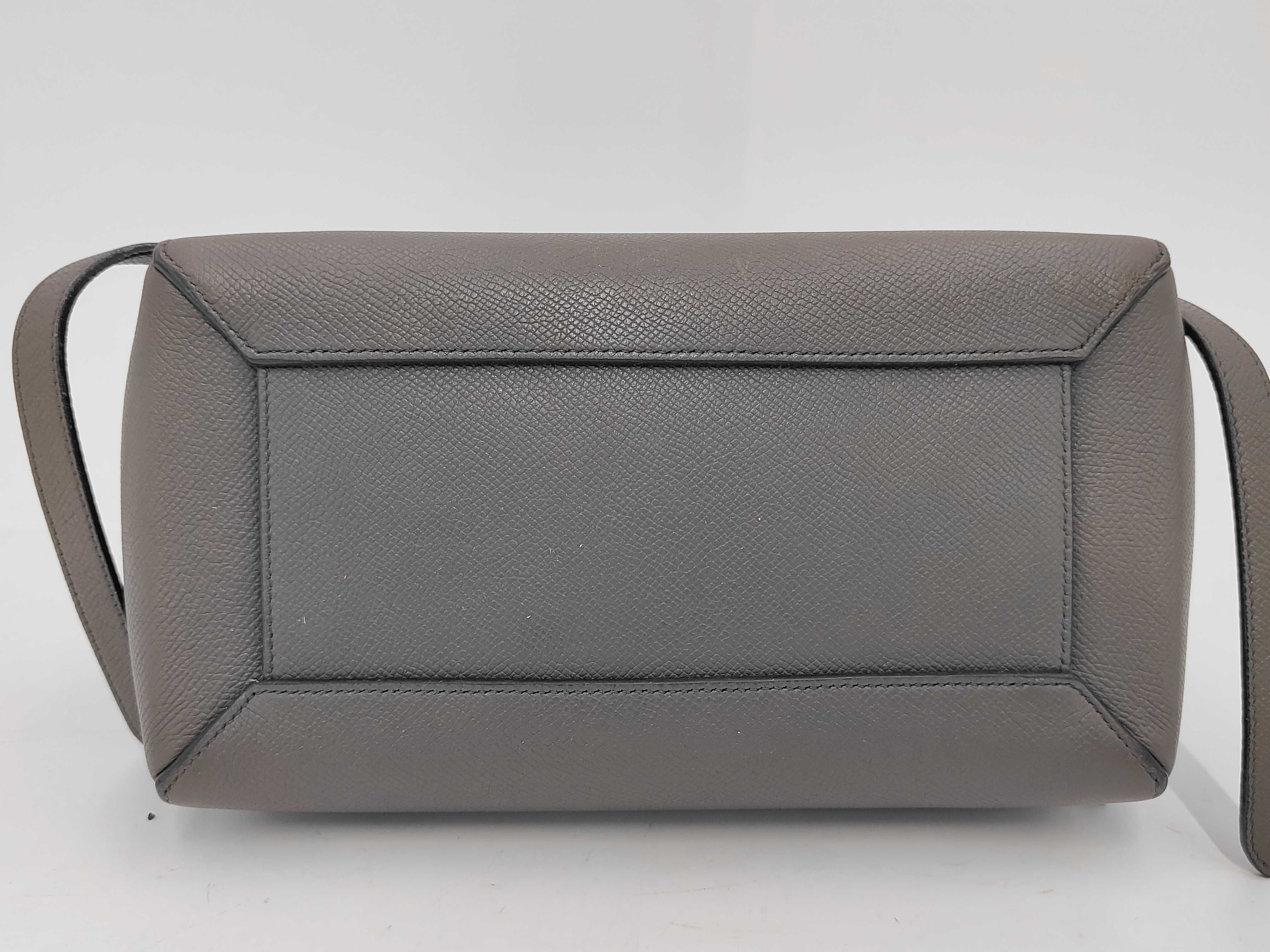 Grey Calfskin Micro Belt 2-Way Handbag — view 6