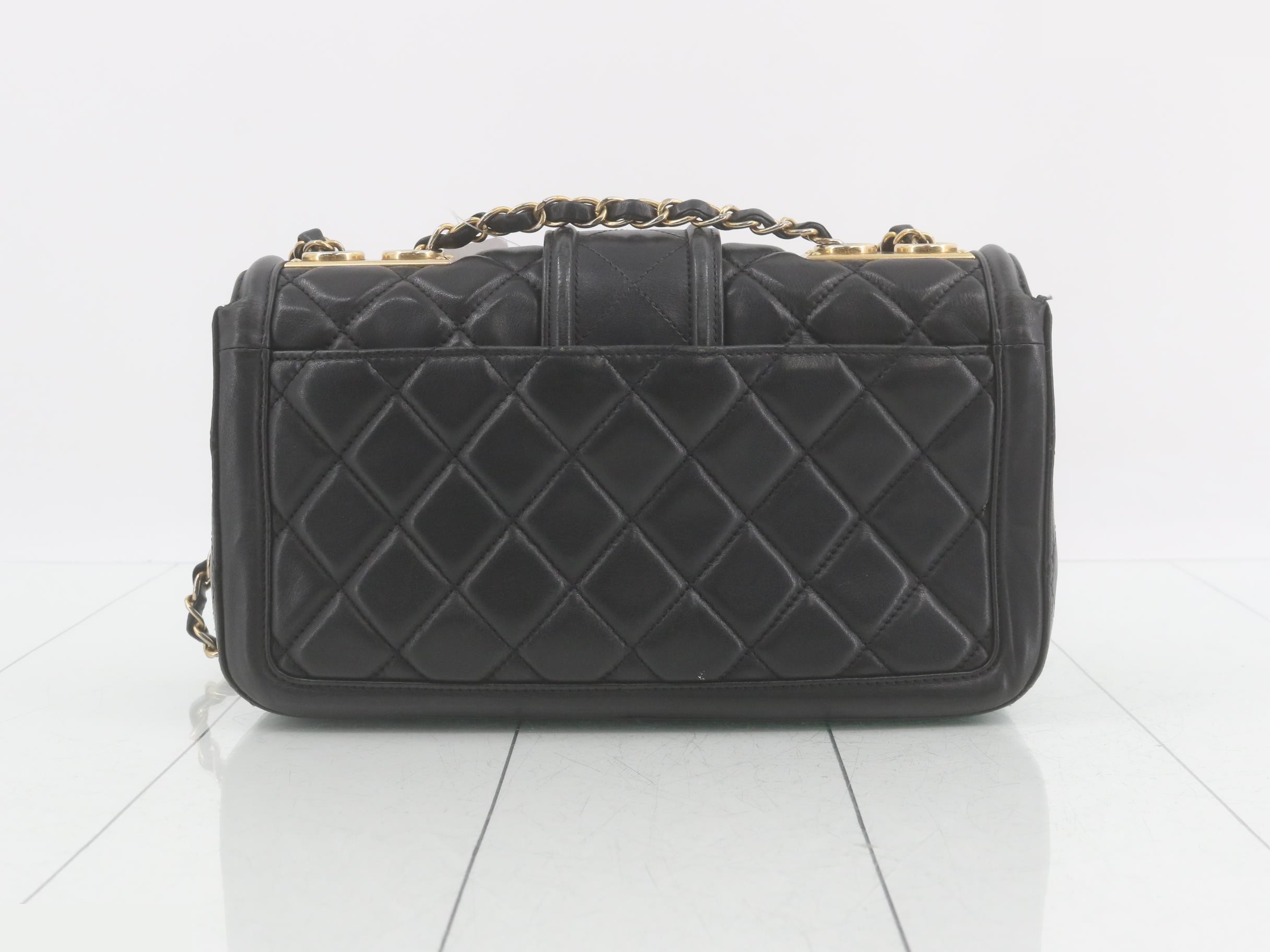 Lambskin Coco Mark Double Chain Shoulder Bag — view 2