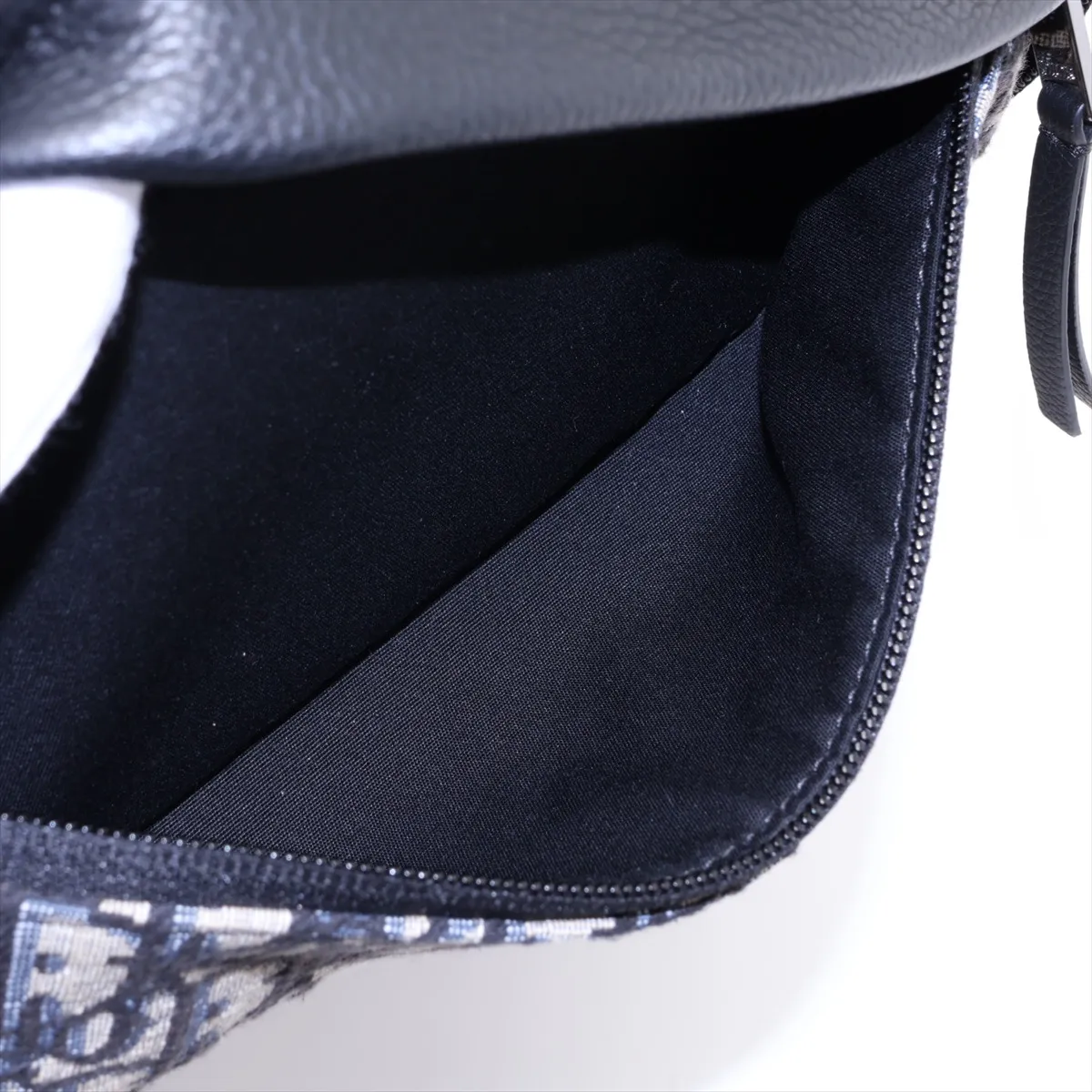 Oblique Canvas x Leather Backpack/Rucksack, Navy with Star Mark — view 10