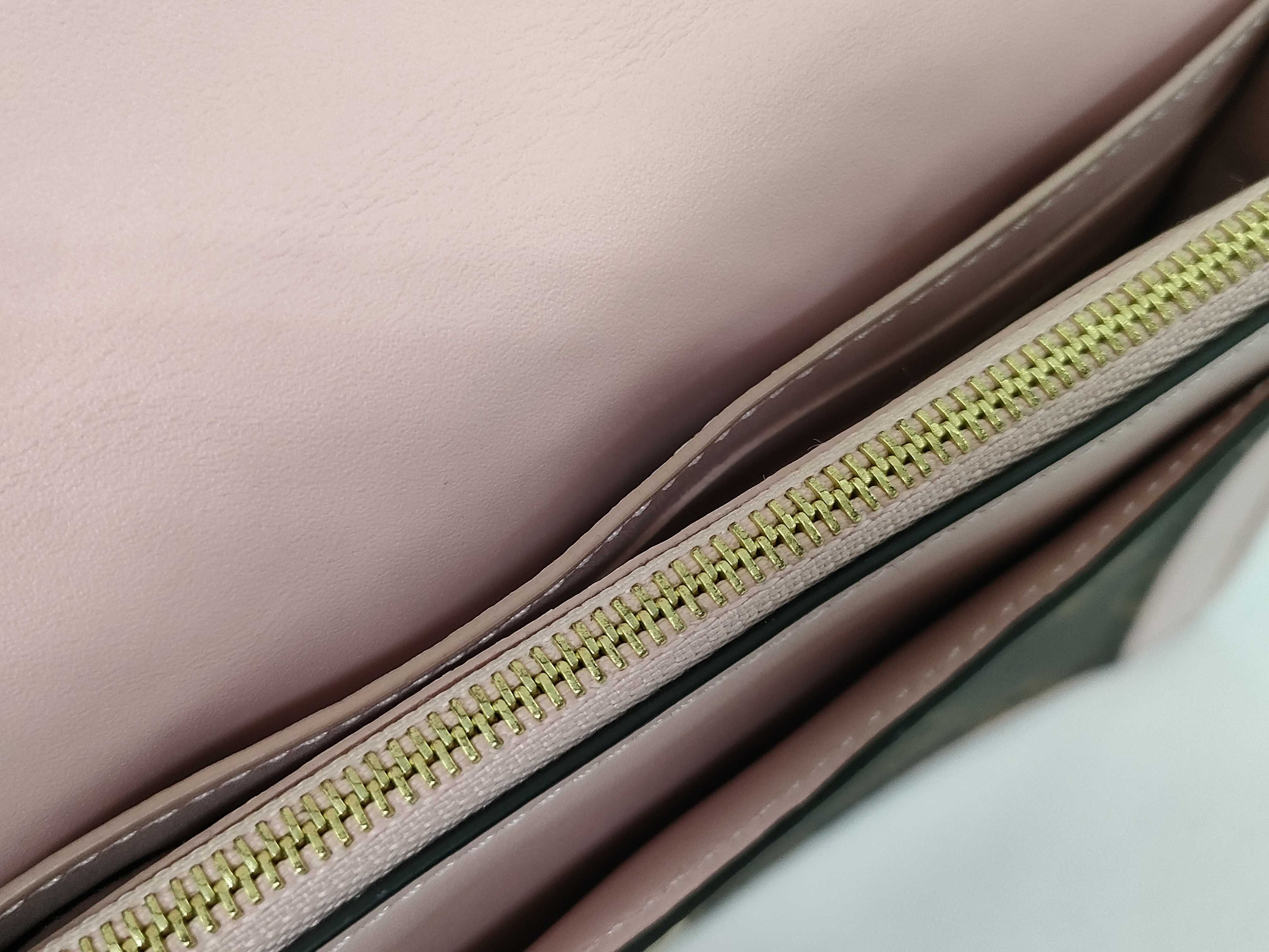 Monogram Louis Vuitton Chain Wallet Portefeuille Flore Chain Monogram Rose Ballerine Shoulder Bag — view 11