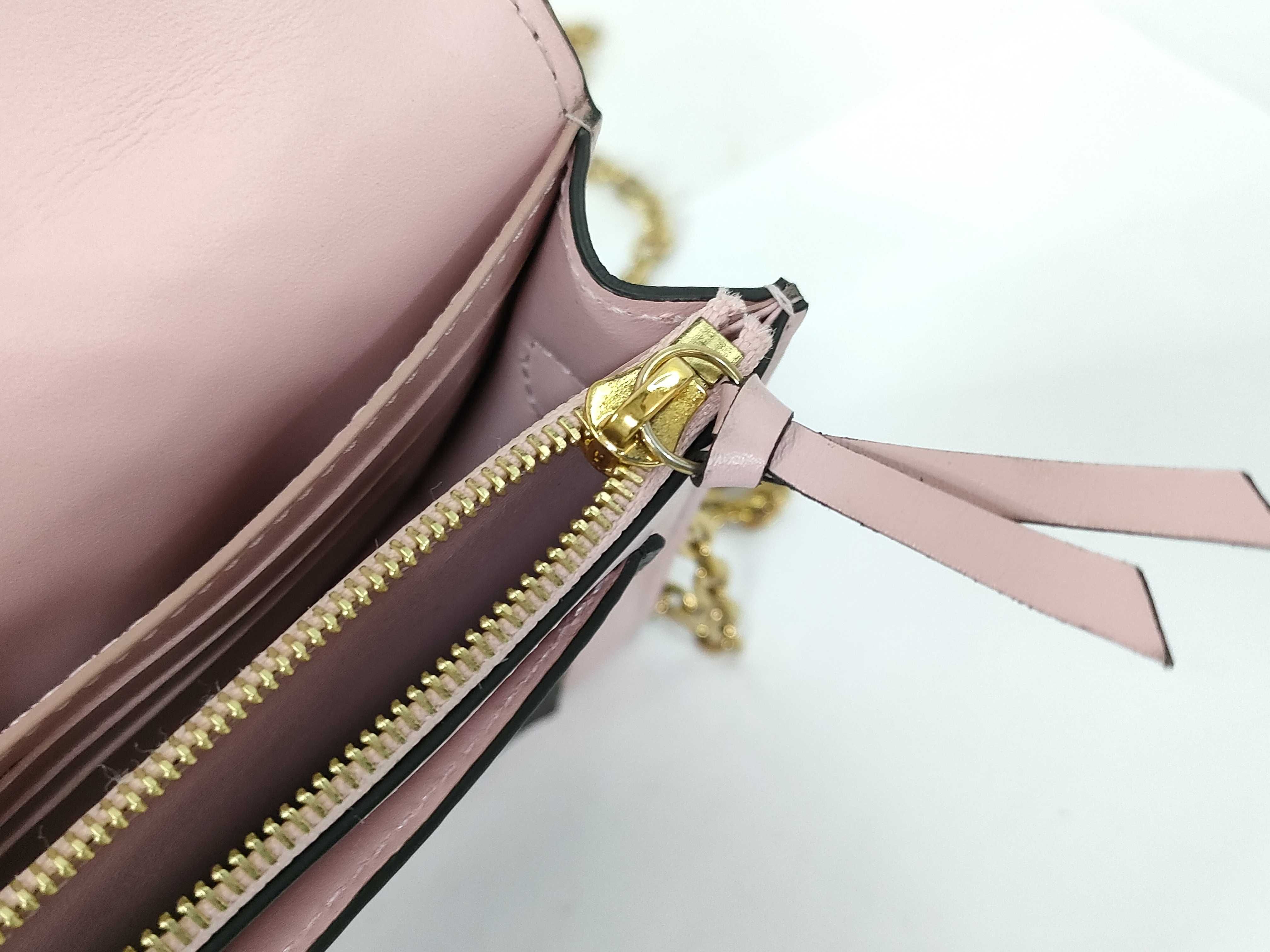 Monogram Louis Vuitton Chain Wallet Portefeuille Flore Chain Monogram Rose Ballerine Shoulder Bag — view 13
