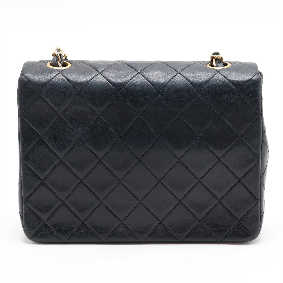 Mini Matelassé 20 Lambskin Single Flap Single Chain Bag, Black with Gold Hardware, 1405829, Series 1, A69900 — view 2