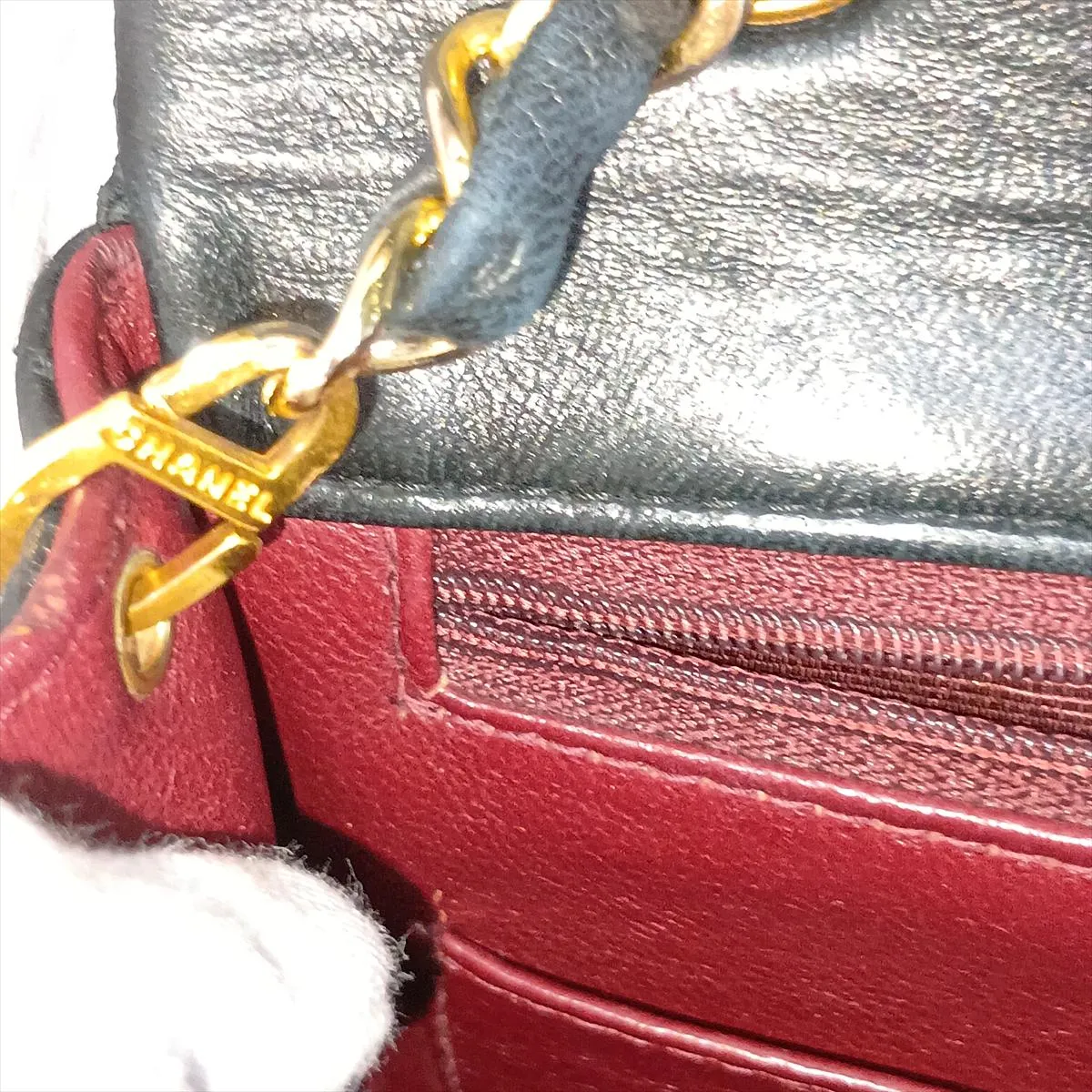 Mini Matelassé 20 Lambskin Single Flap Single Chain Bag, Black with Gold Hardware, 1405829, Series 1, A69900 — view 11