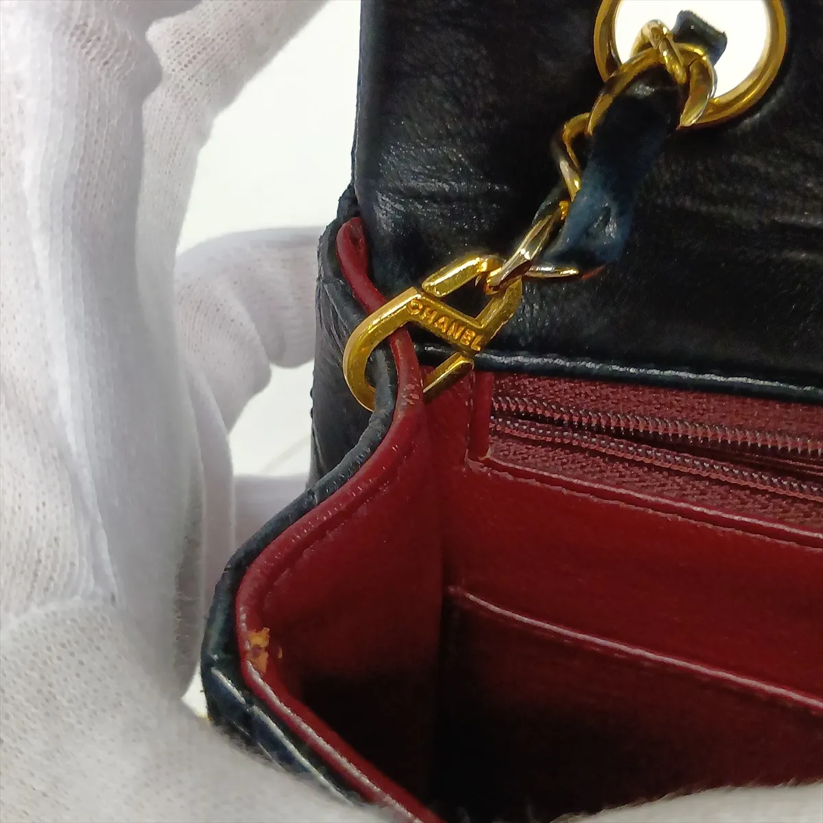Mini Matelassé 20 Lambskin Single Flap Single Chain Bag, Black with Gold Hardware, 1405829, Series 1, A69900 — view 14