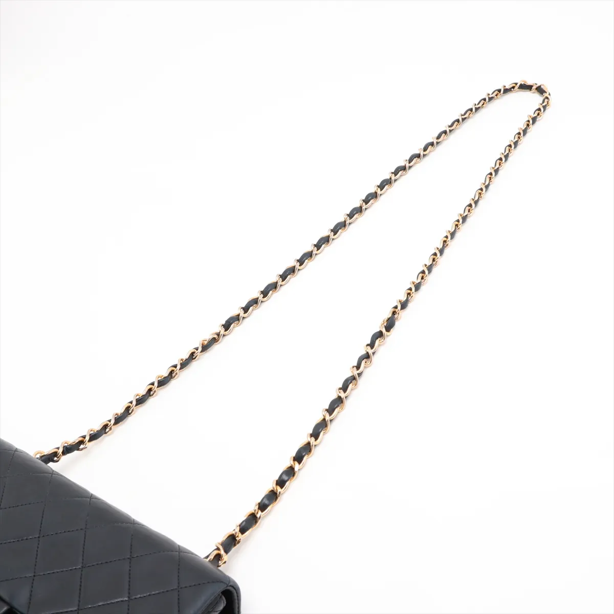 Mini Matelassé 20 Lambskin Single Flap Single Chain Bag, Black with Gold Hardware, 1405829, Series 1, A69900 — view 5
