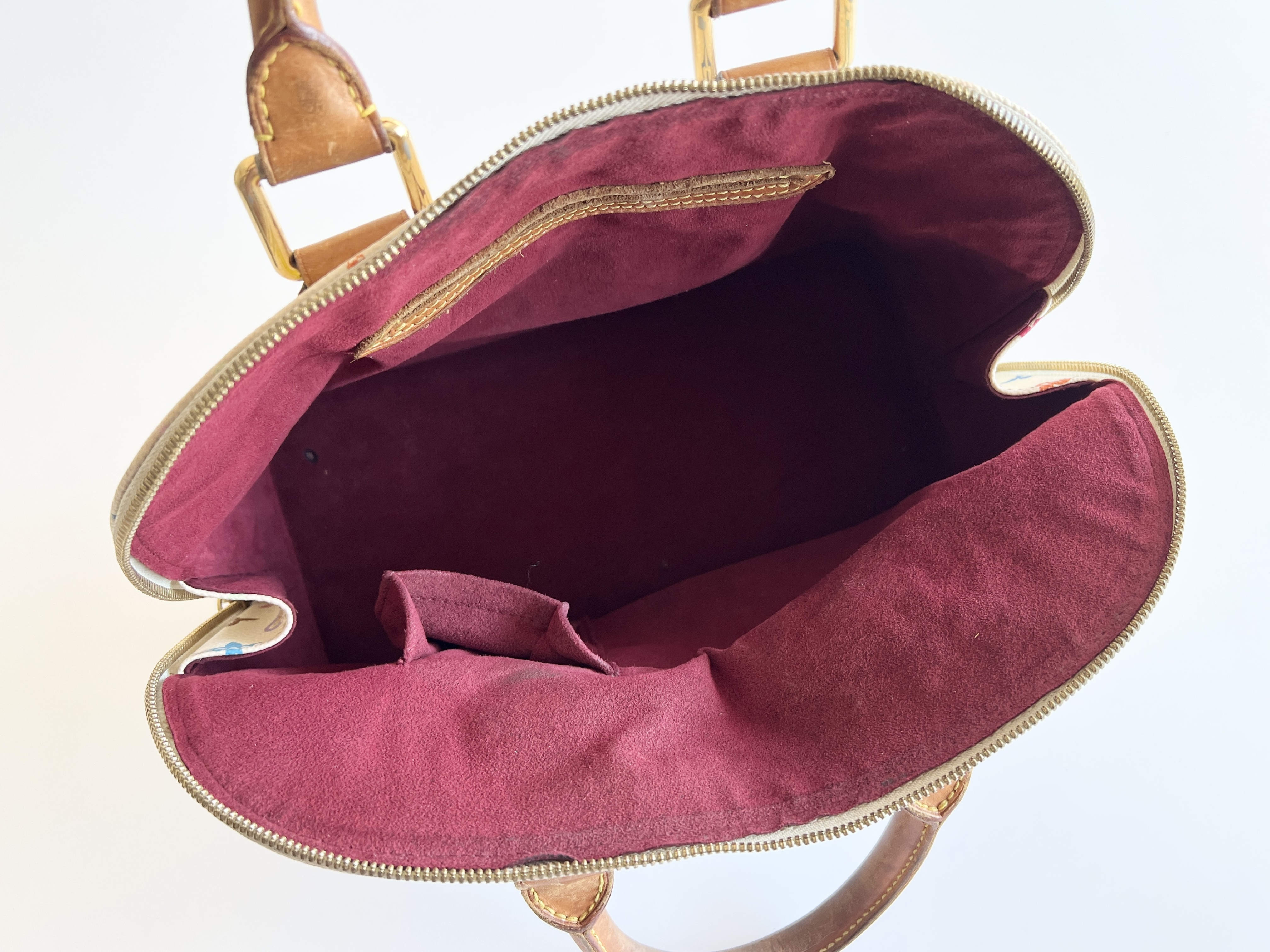 Monogram Alma Blanc Multicolor Leather Handbag — view 4