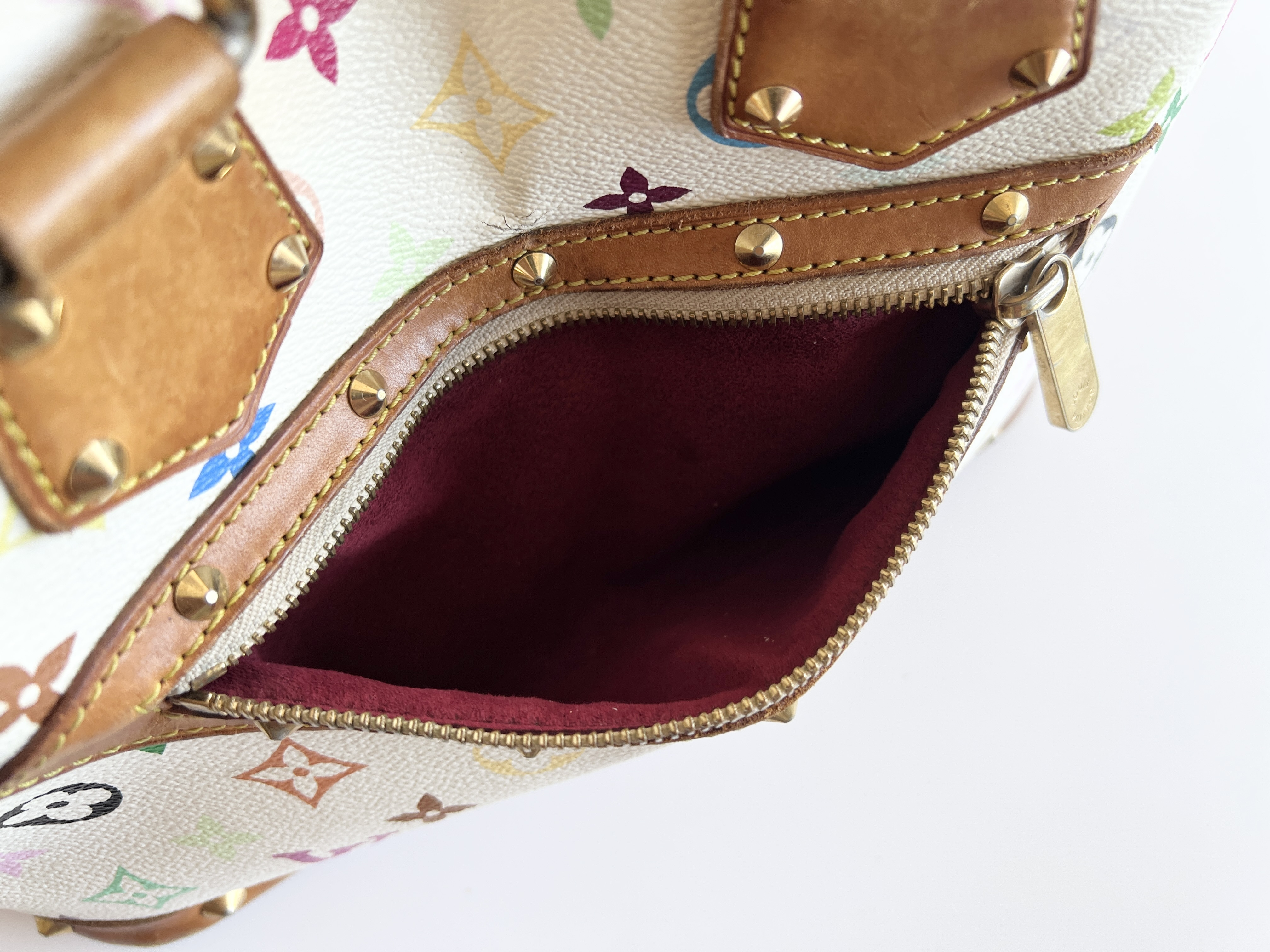 Monogram Alma Blanc Multicolor Leather Handbag — view 9