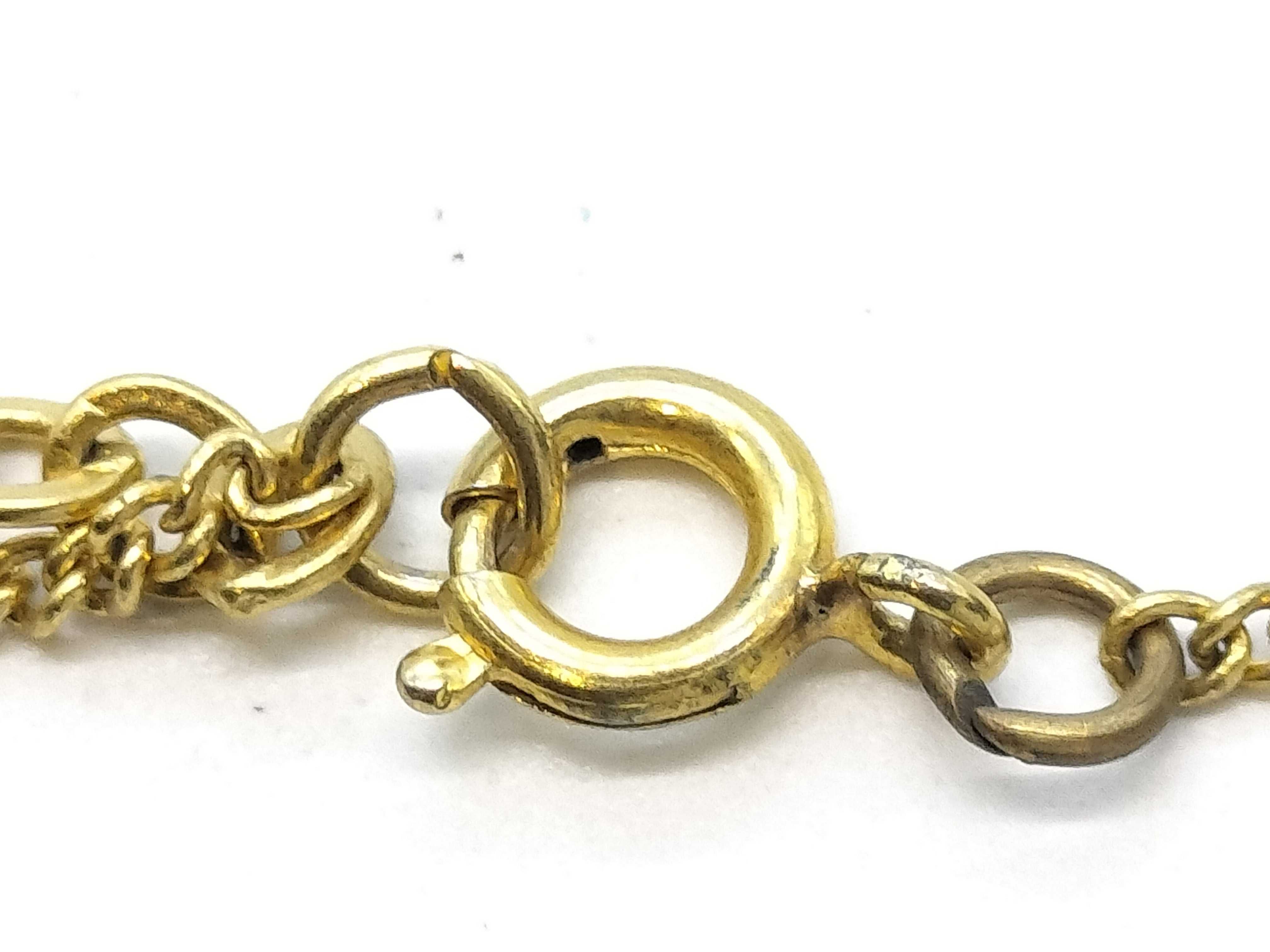 logo necklace, gold color necklace — view 4