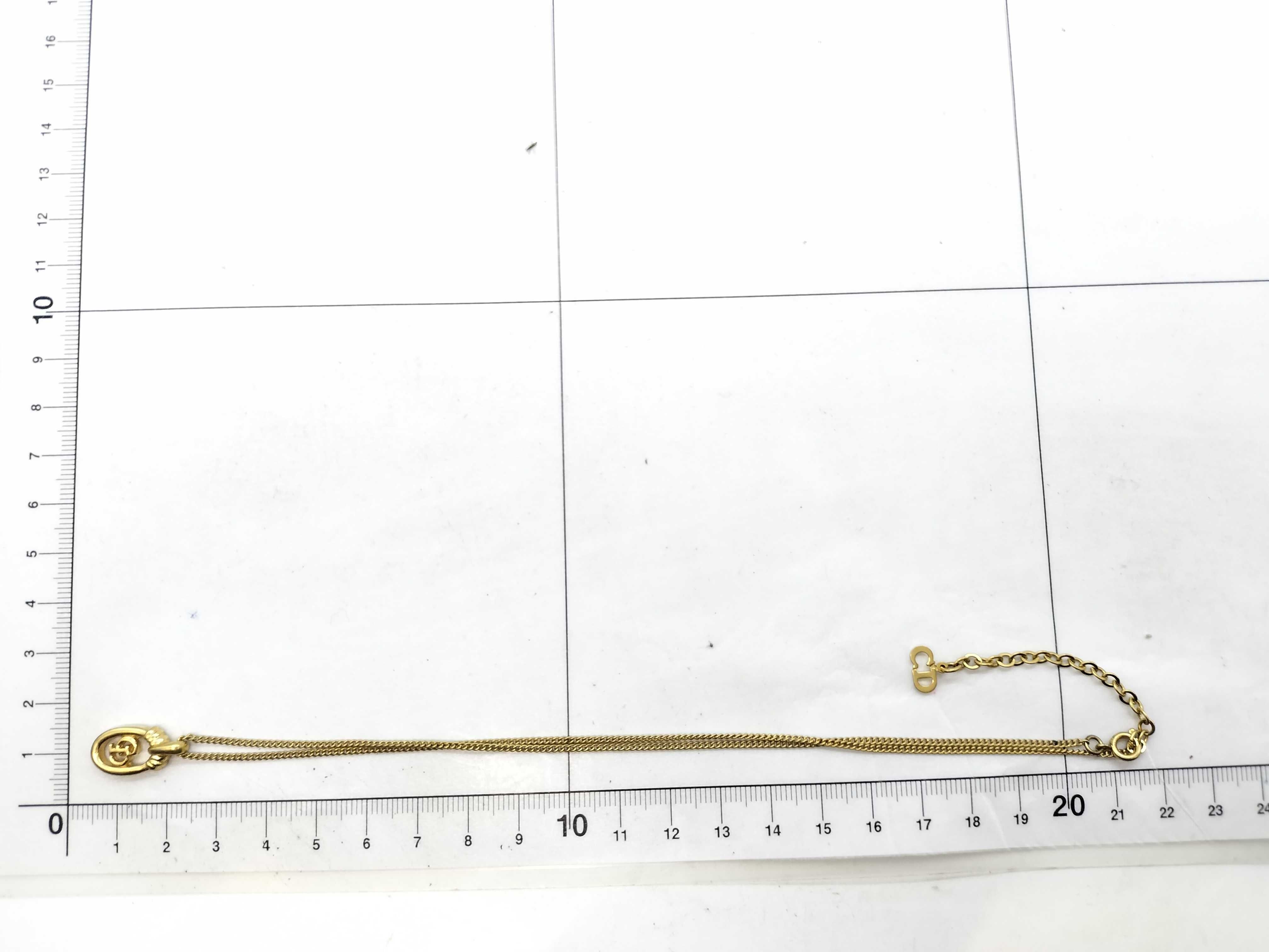 logo necklace, gold color necklace — view 6