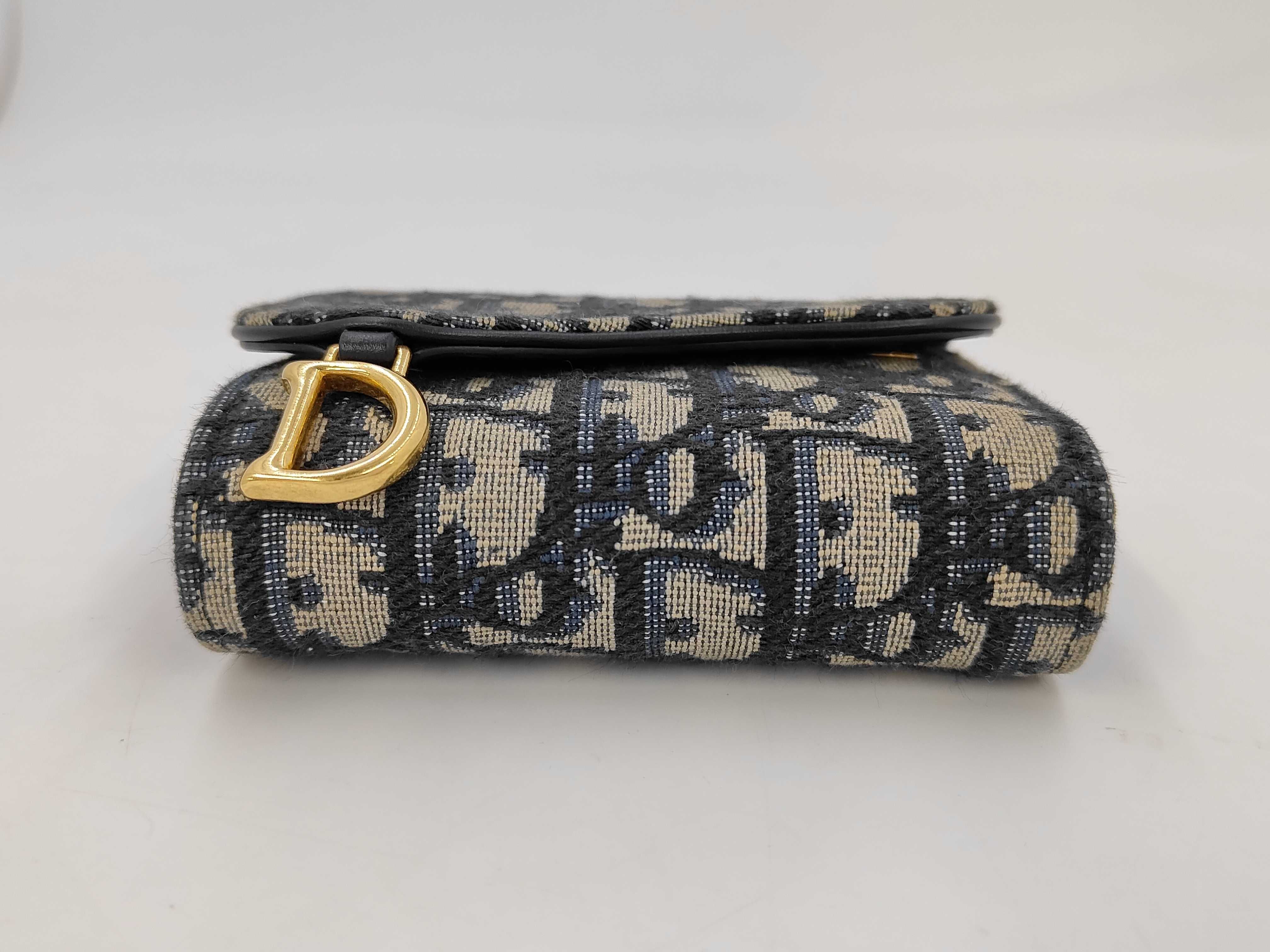 Trotter Dior 2026 Current Model Brand New Unused Women's "Saddle" Lotus Wallet Goatskin 47MA 0244 Wallet — view 3