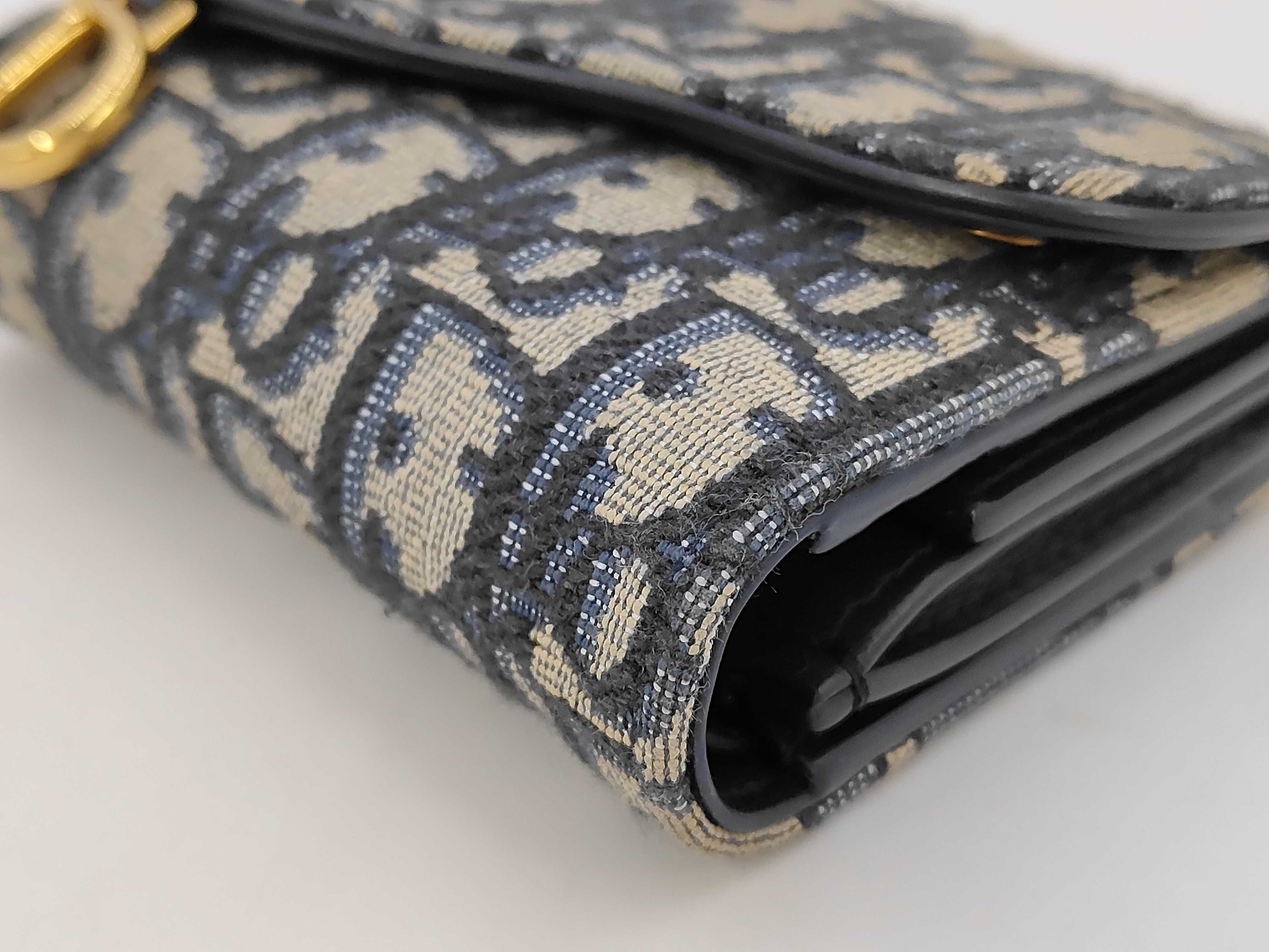 Trotter Dior 2026 Current Model Brand New Unused Women's "Saddle" Lotus Wallet Goatskin 47MA 0244 Wallet — view 7