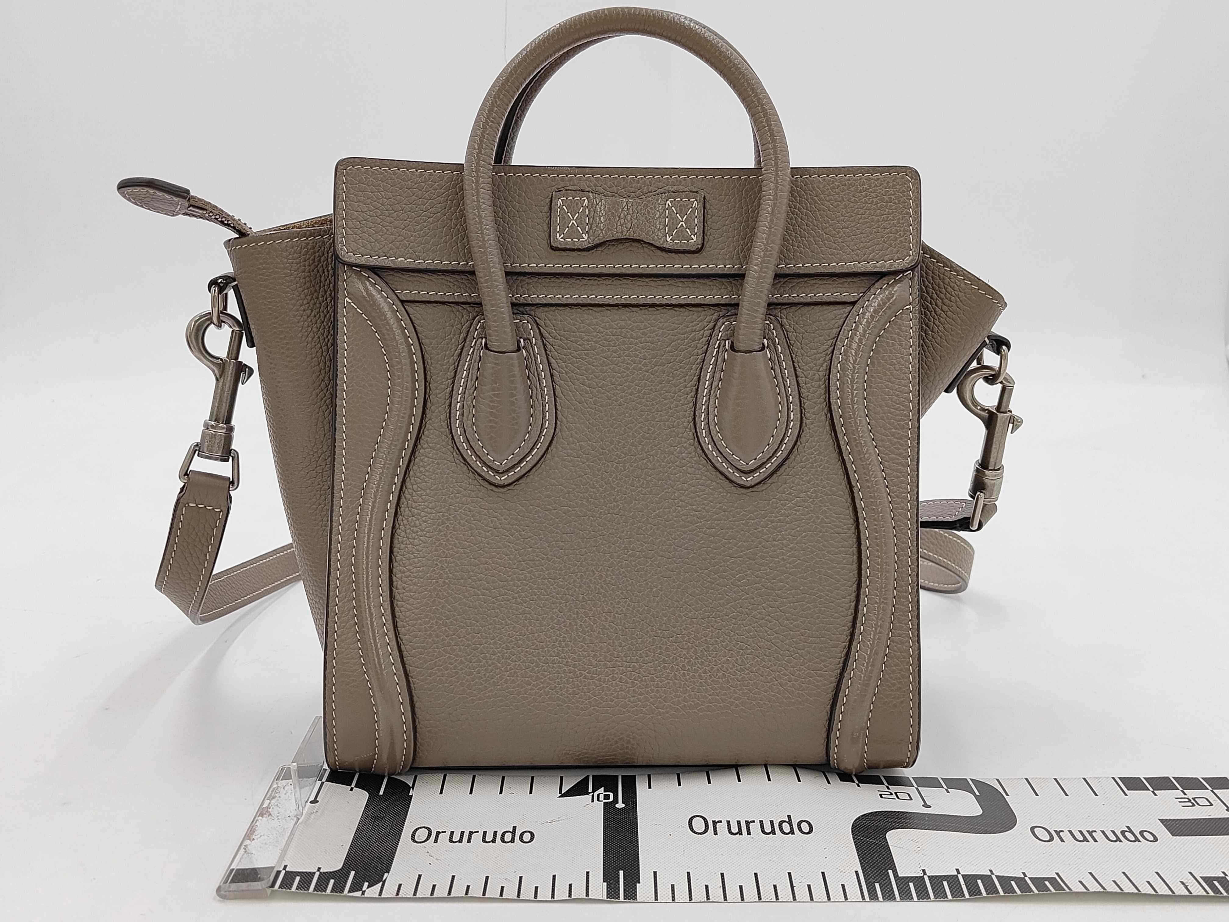 Luggage Nano Shopper Leather Greige 2-Way Handbag — view 2