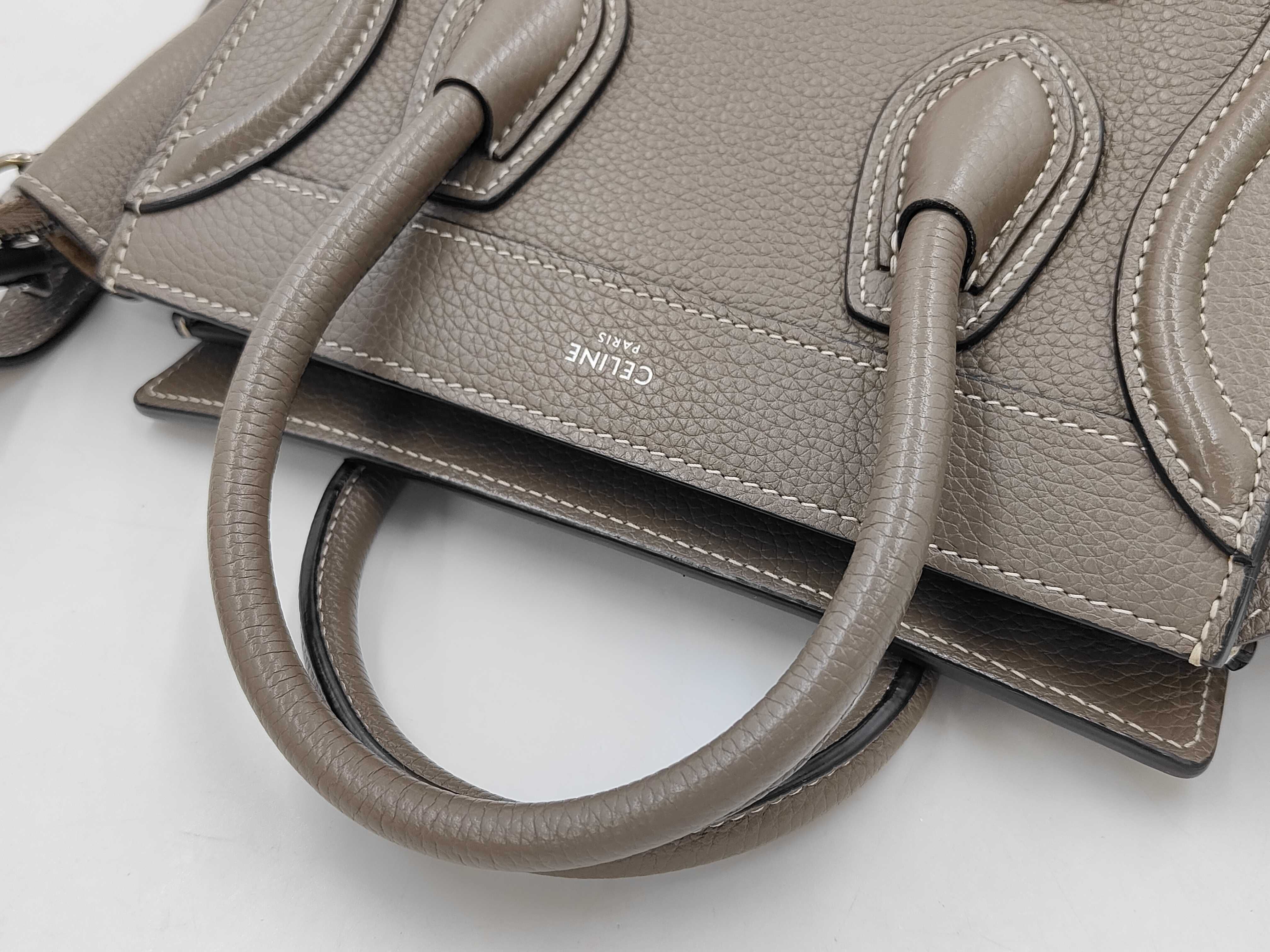 Luggage Nano Shopper Leather Greige 2-Way Handbag — view 3