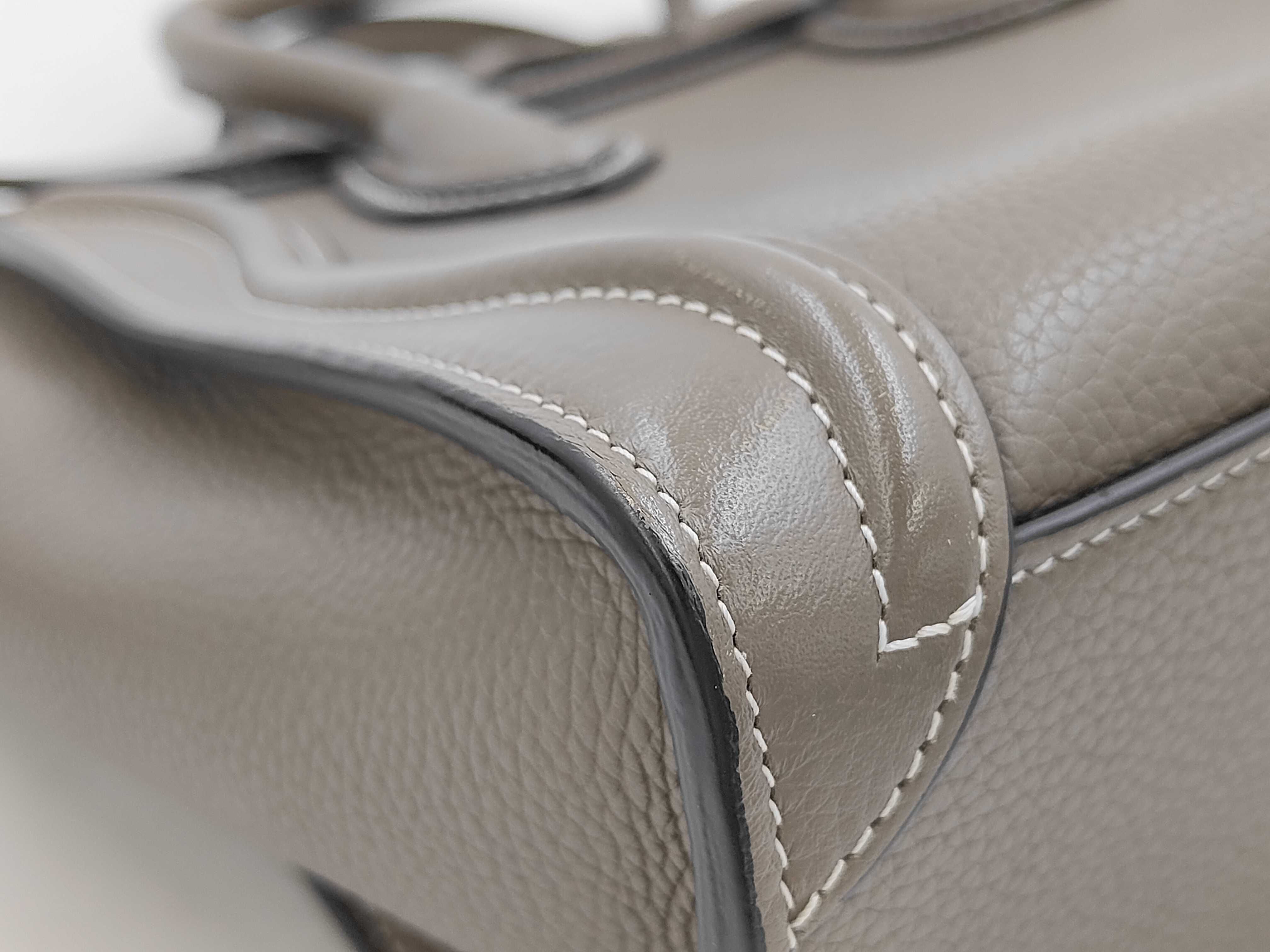 Luggage Nano Shopper Leather Greige 2-Way Handbag — view 6