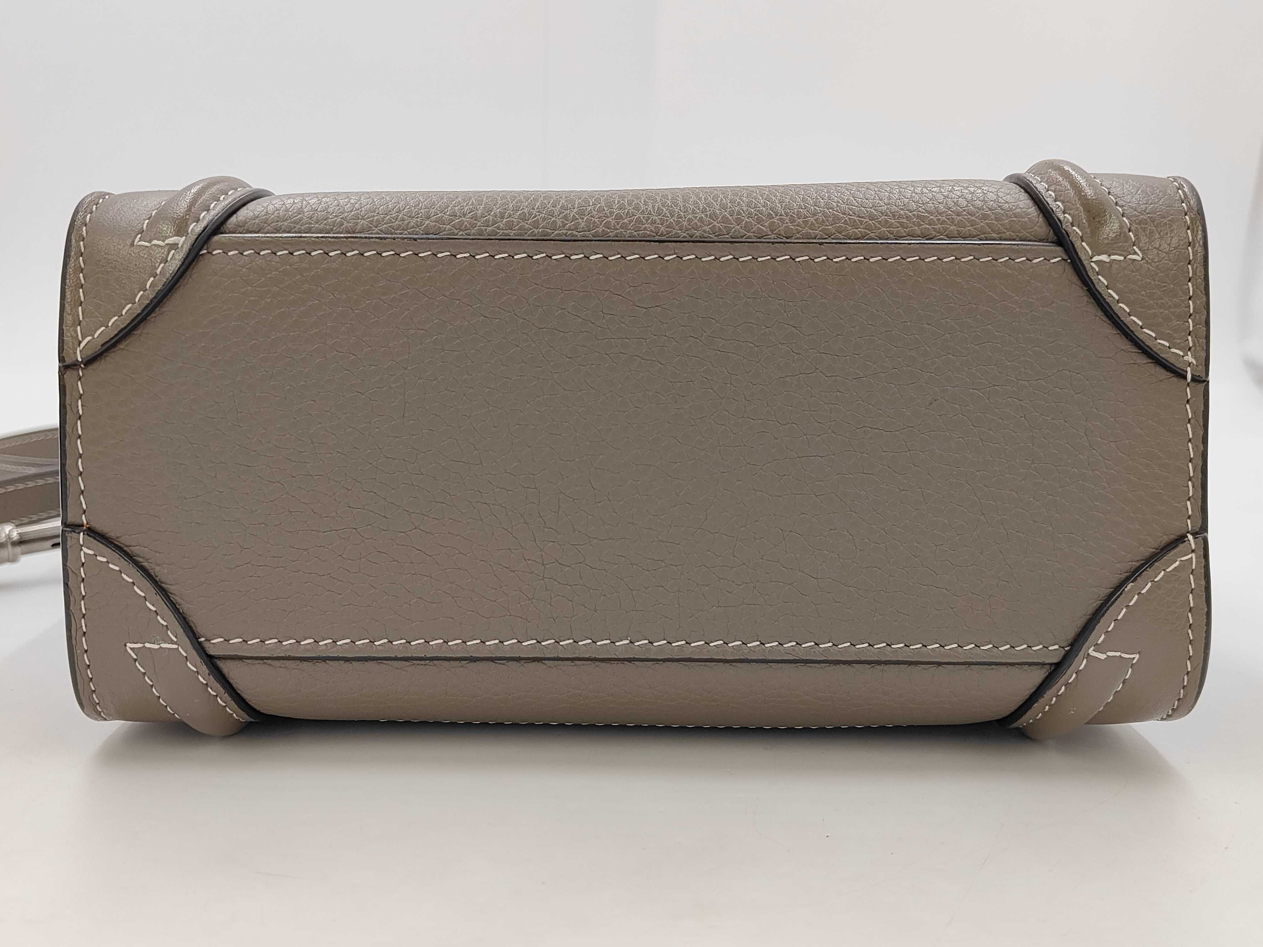 Luggage Nano Shopper Leather Greige 2-Way Handbag — view 7