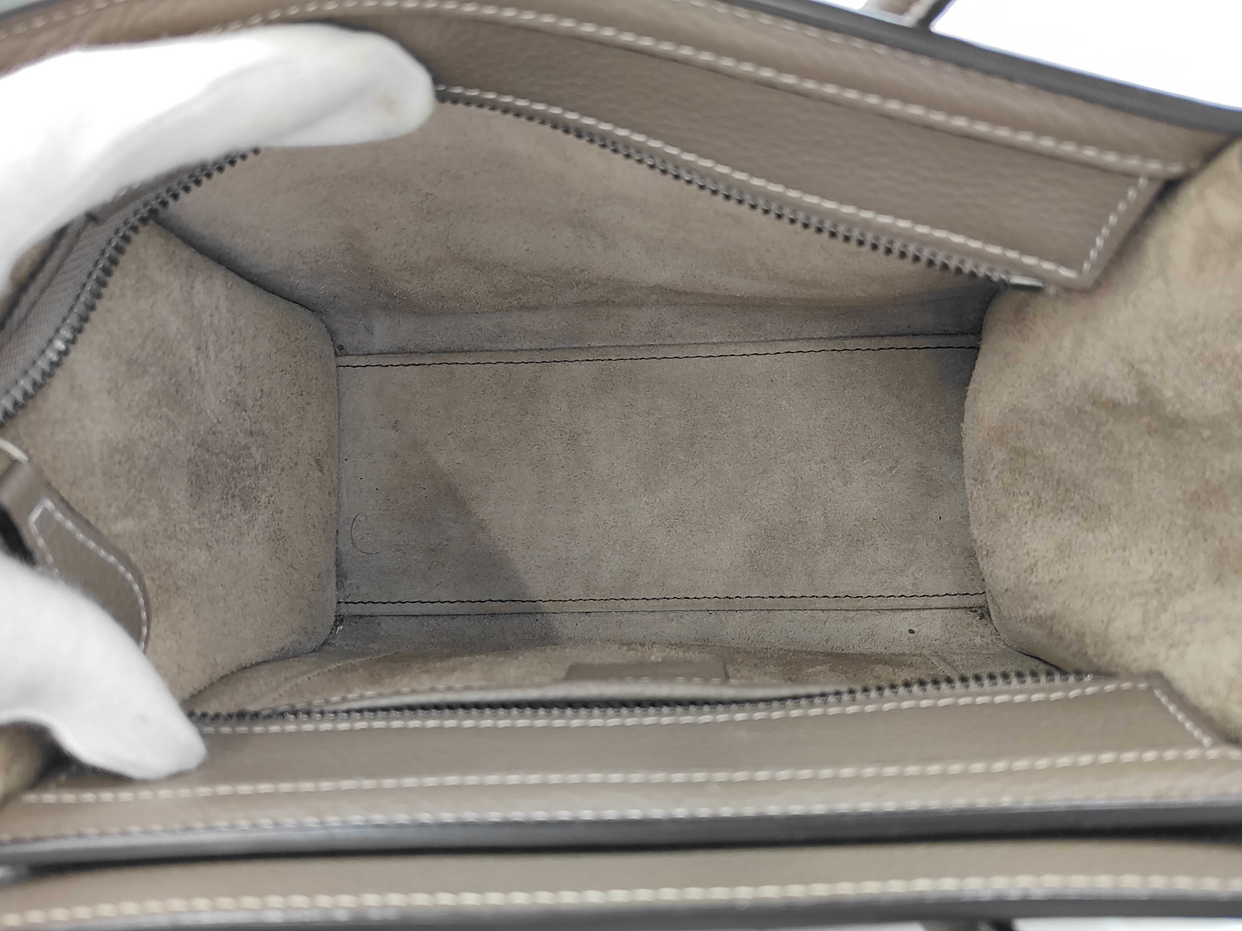 Luggage Nano Shopper Leather Greige 2-Way Handbag — view 8