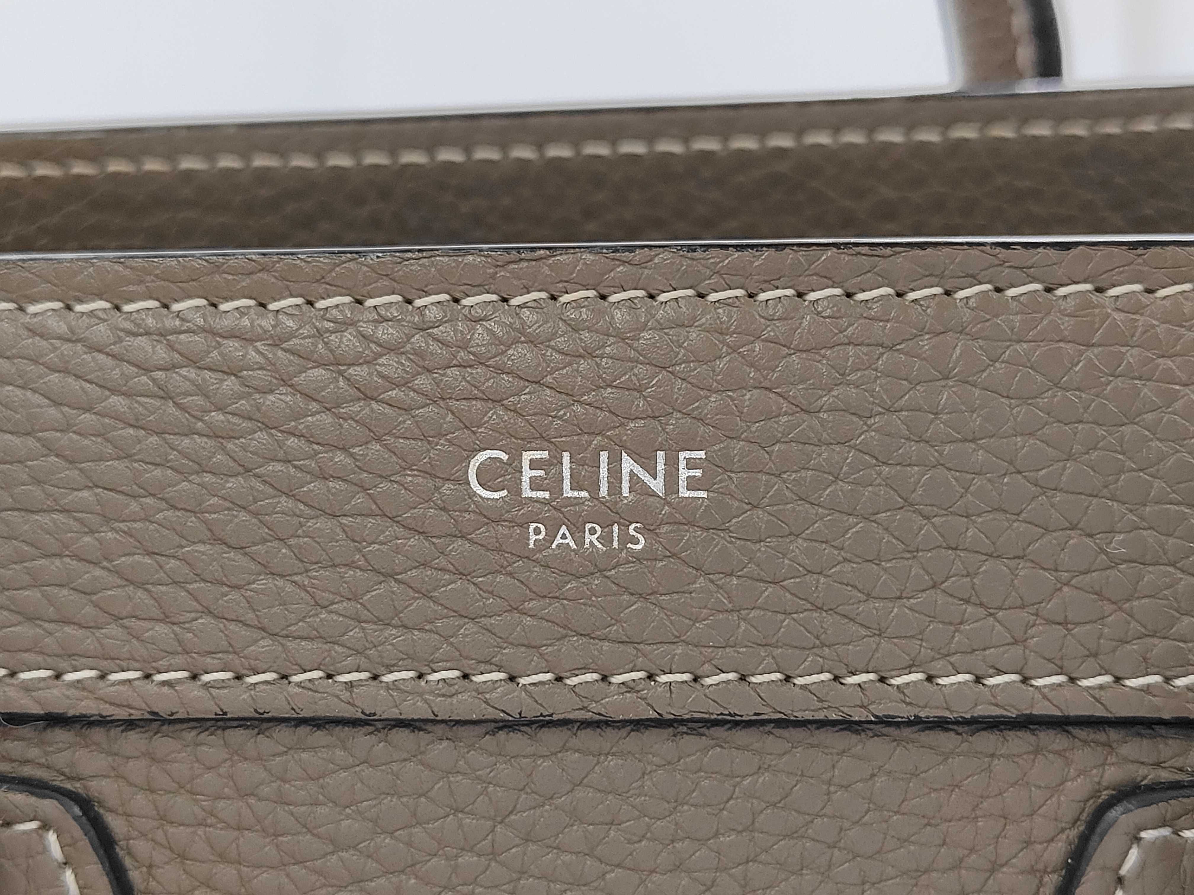 Luggage Nano Shopper Leather Greige 2-Way Handbag — view 9