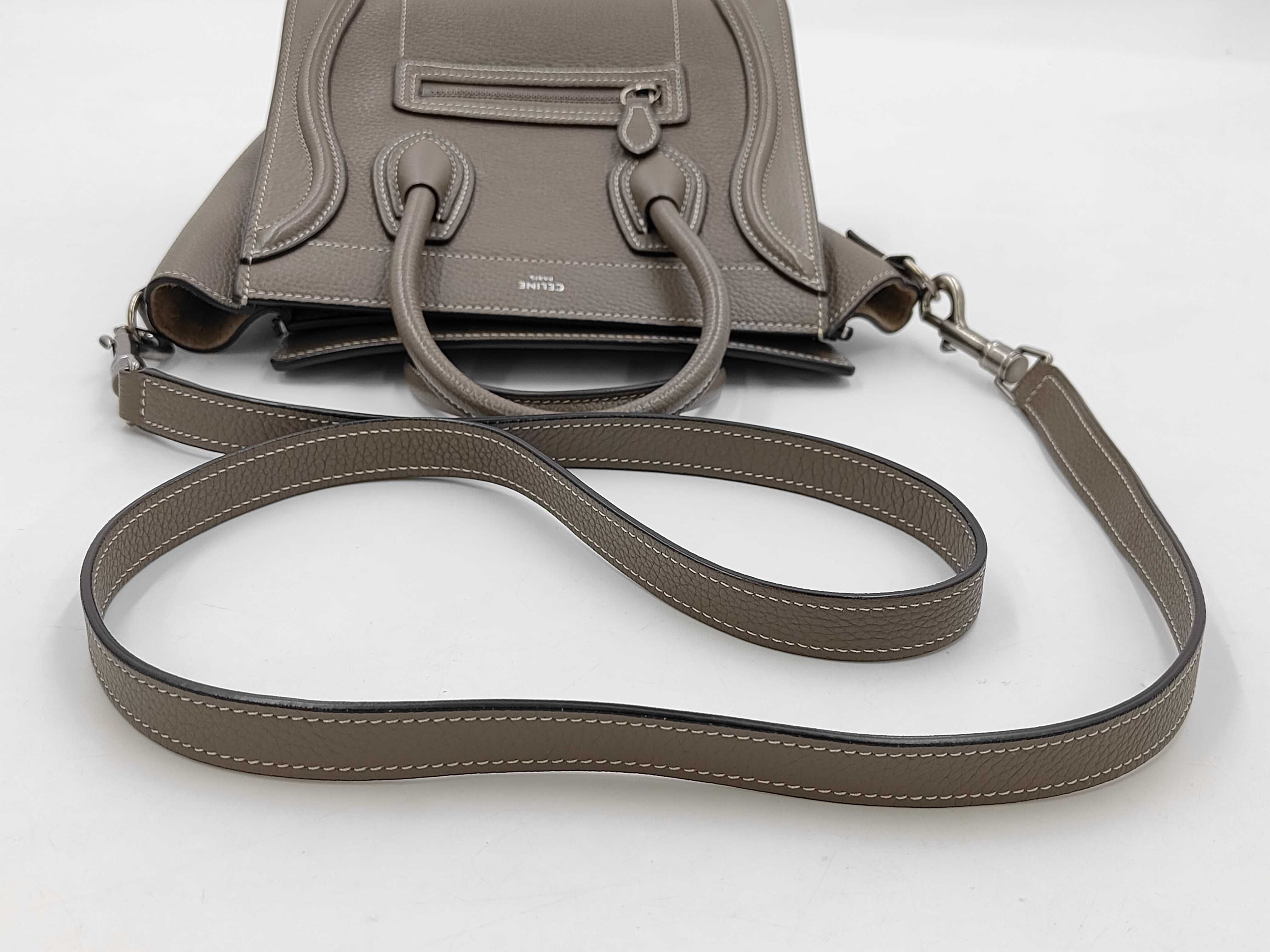 Luggage Nano Shopper Leather Greige 2-Way Handbag — view 10