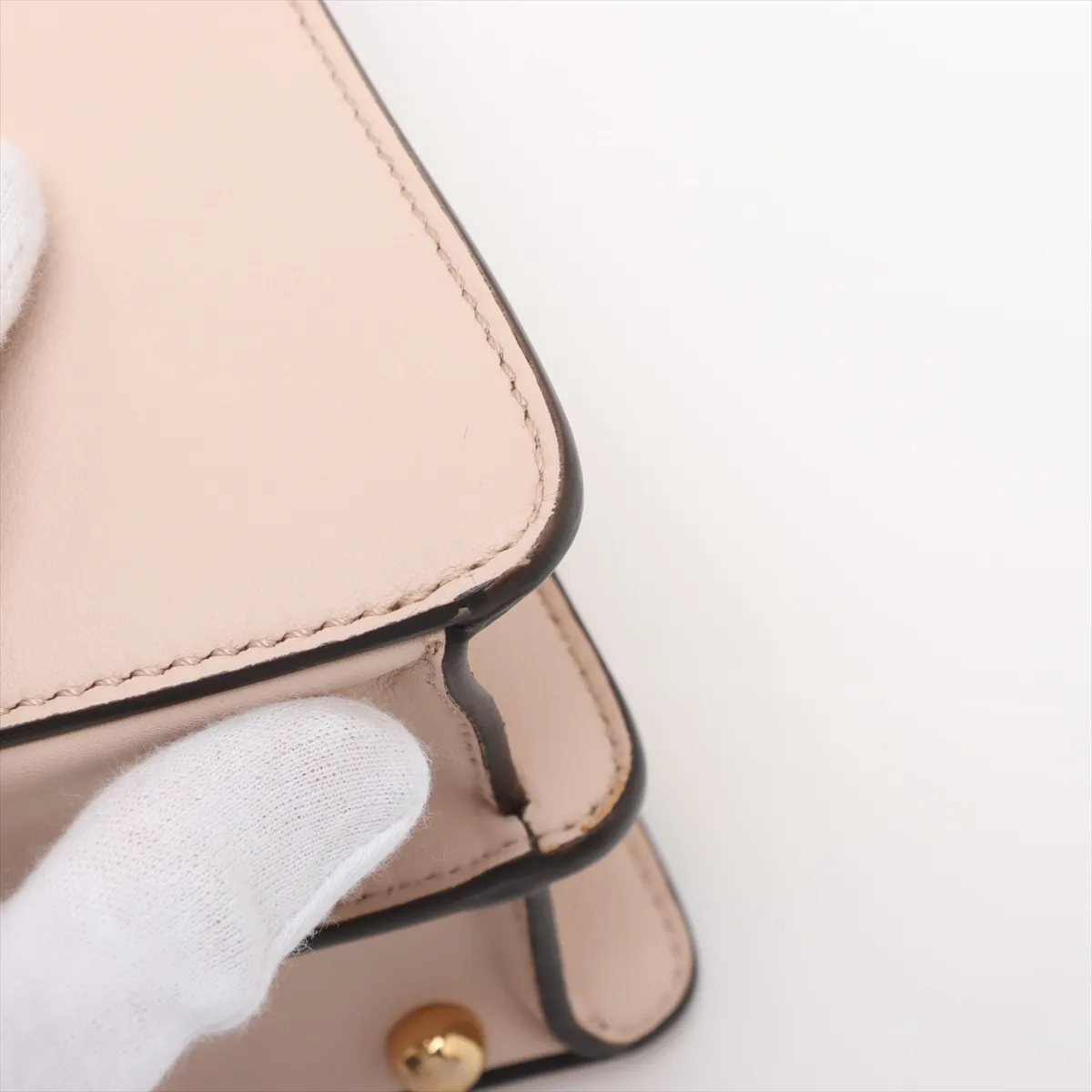 Peekaboo I.U Medium Leather 2-Way Handbag, Beige, 8BN321 — view 13