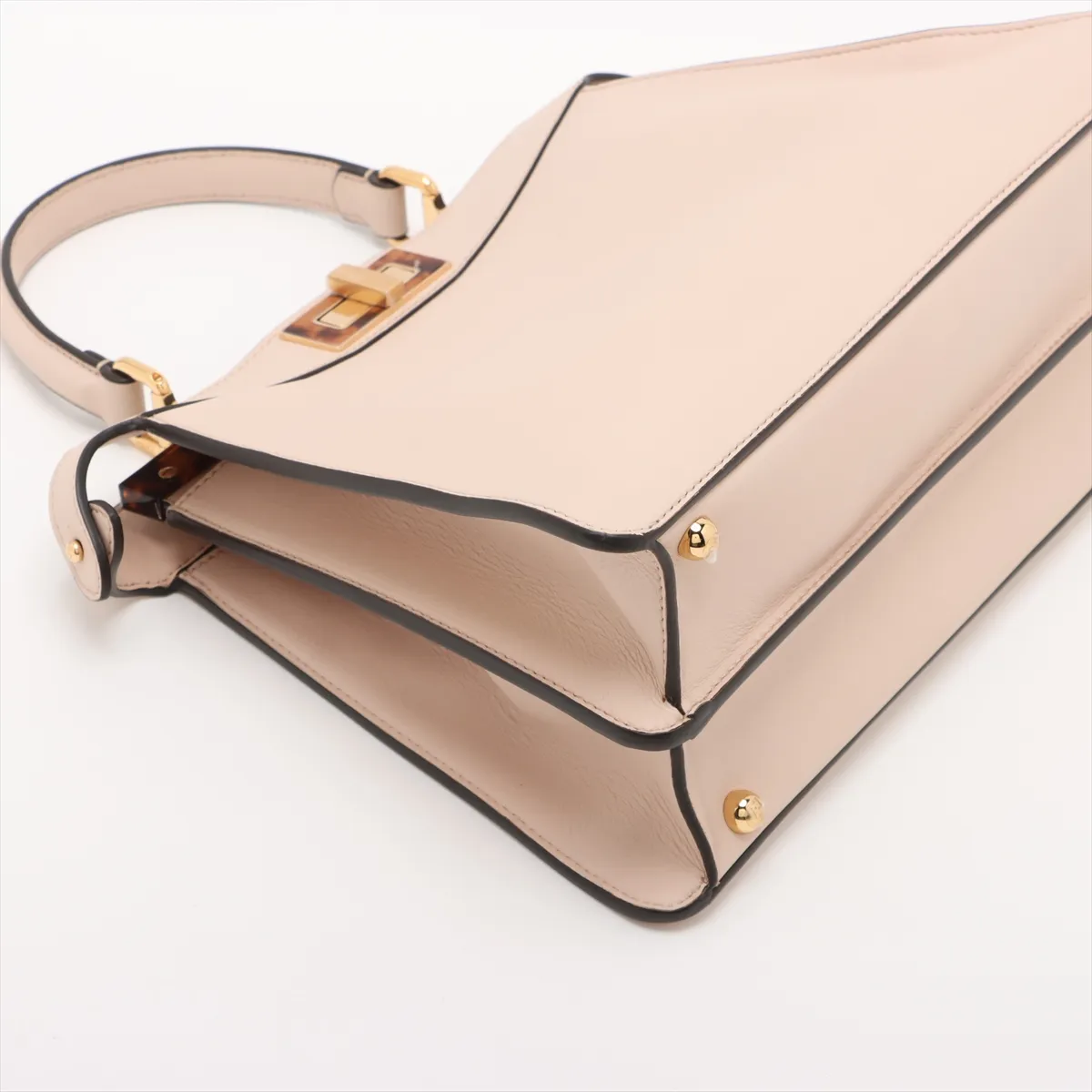 Peekaboo I.U Medium Leather 2-Way Handbag, Beige, 8BN321 — view 4
