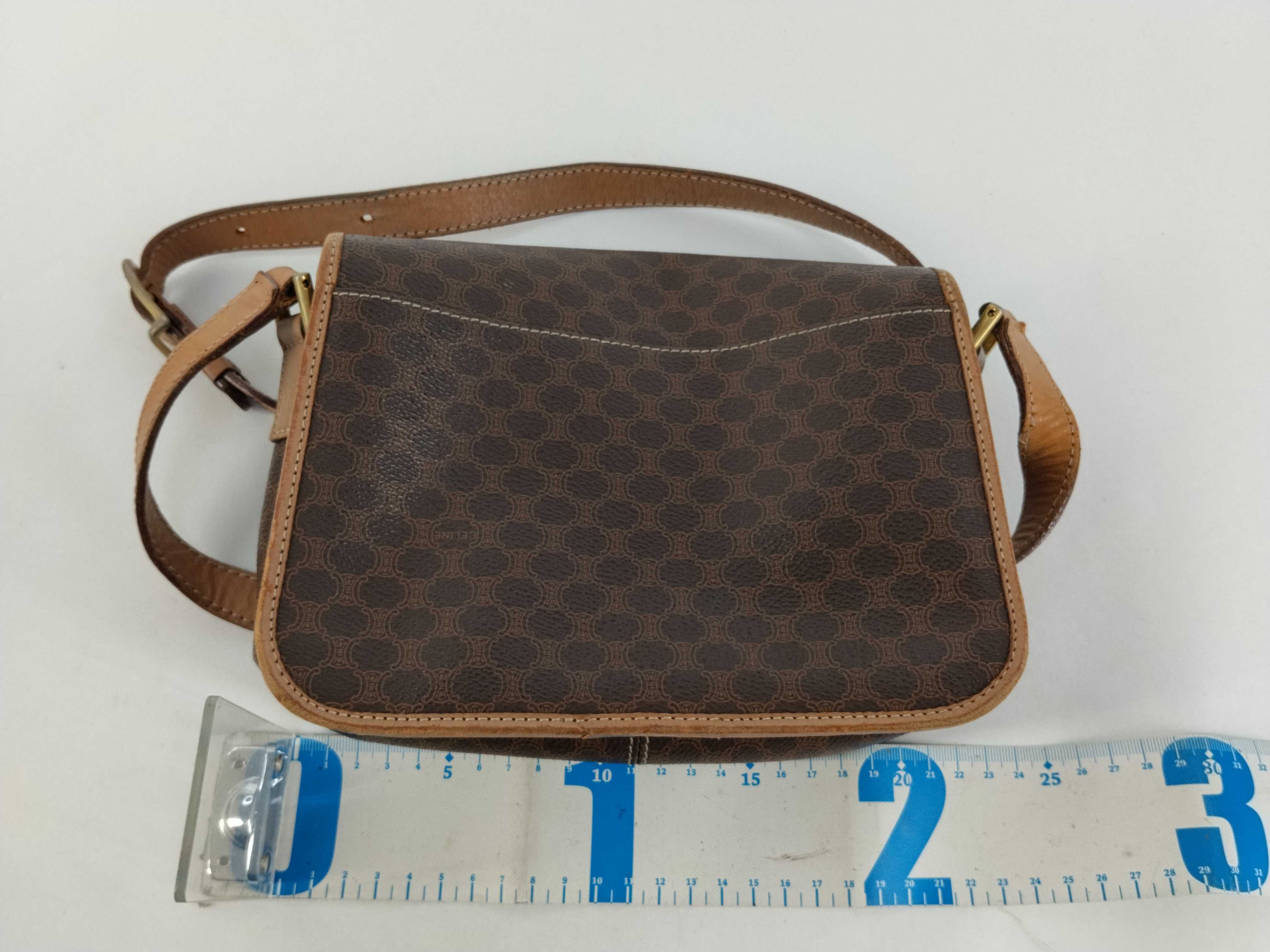 shoulder bag, Macadam pattern, brown shoulder bag — view 2
