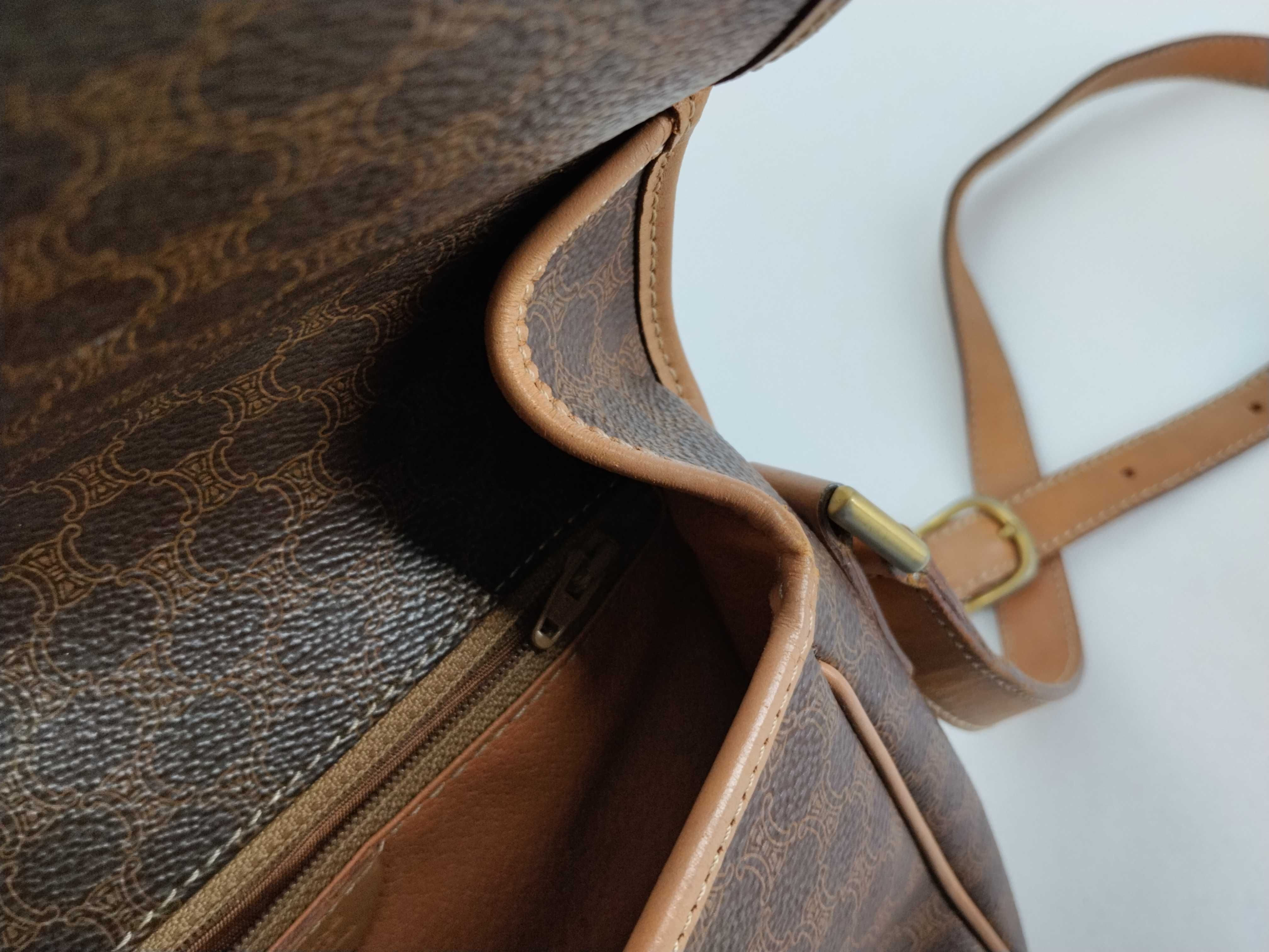 shoulder bag, Macadam pattern, brown shoulder bag — view 11
