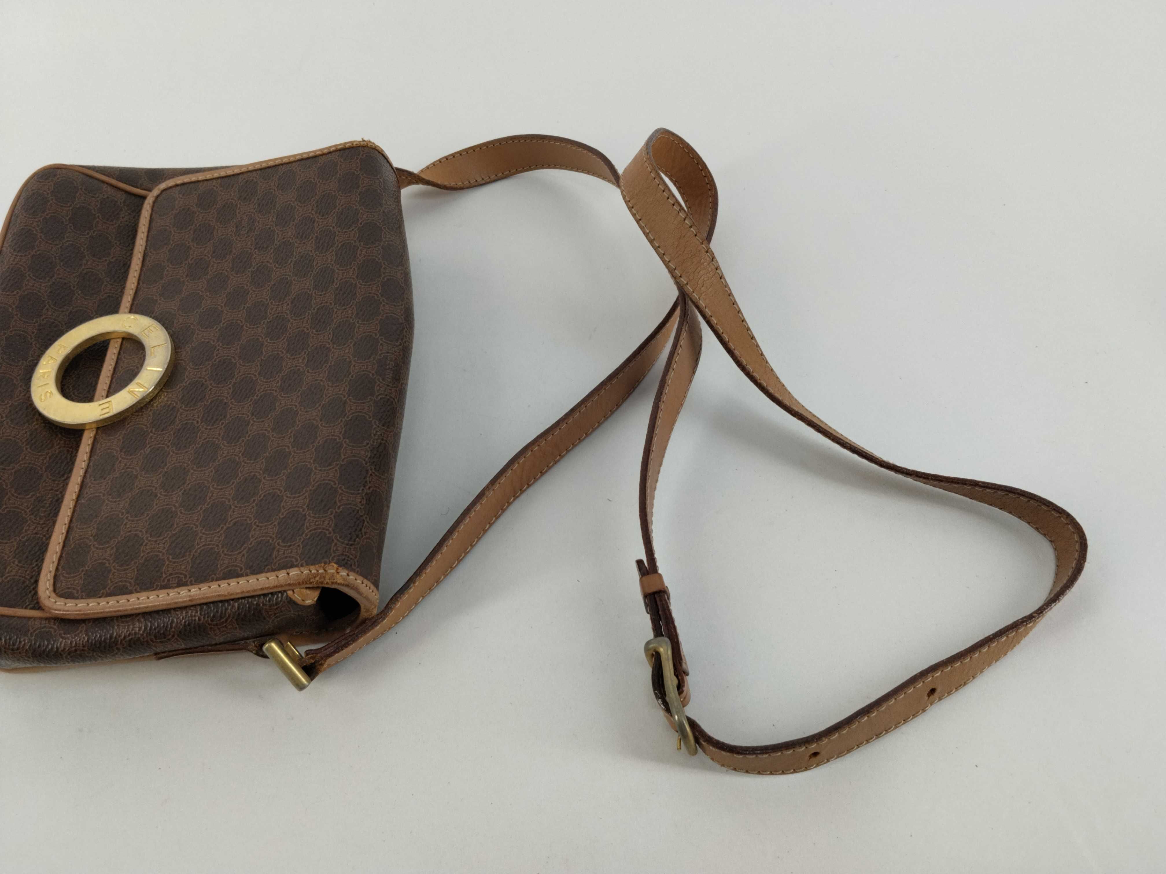 shoulder bag, Macadam pattern, brown shoulder bag — view 3