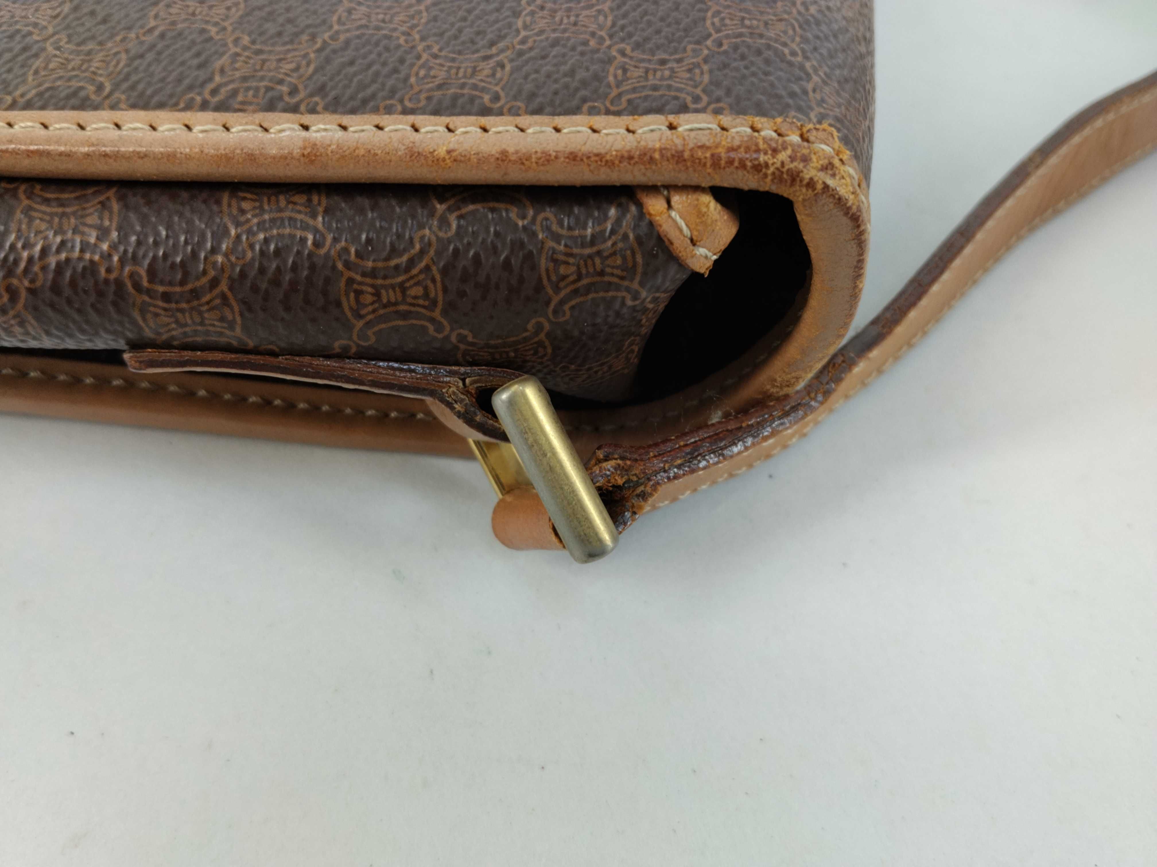 shoulder bag, Macadam pattern, brown shoulder bag — view 5