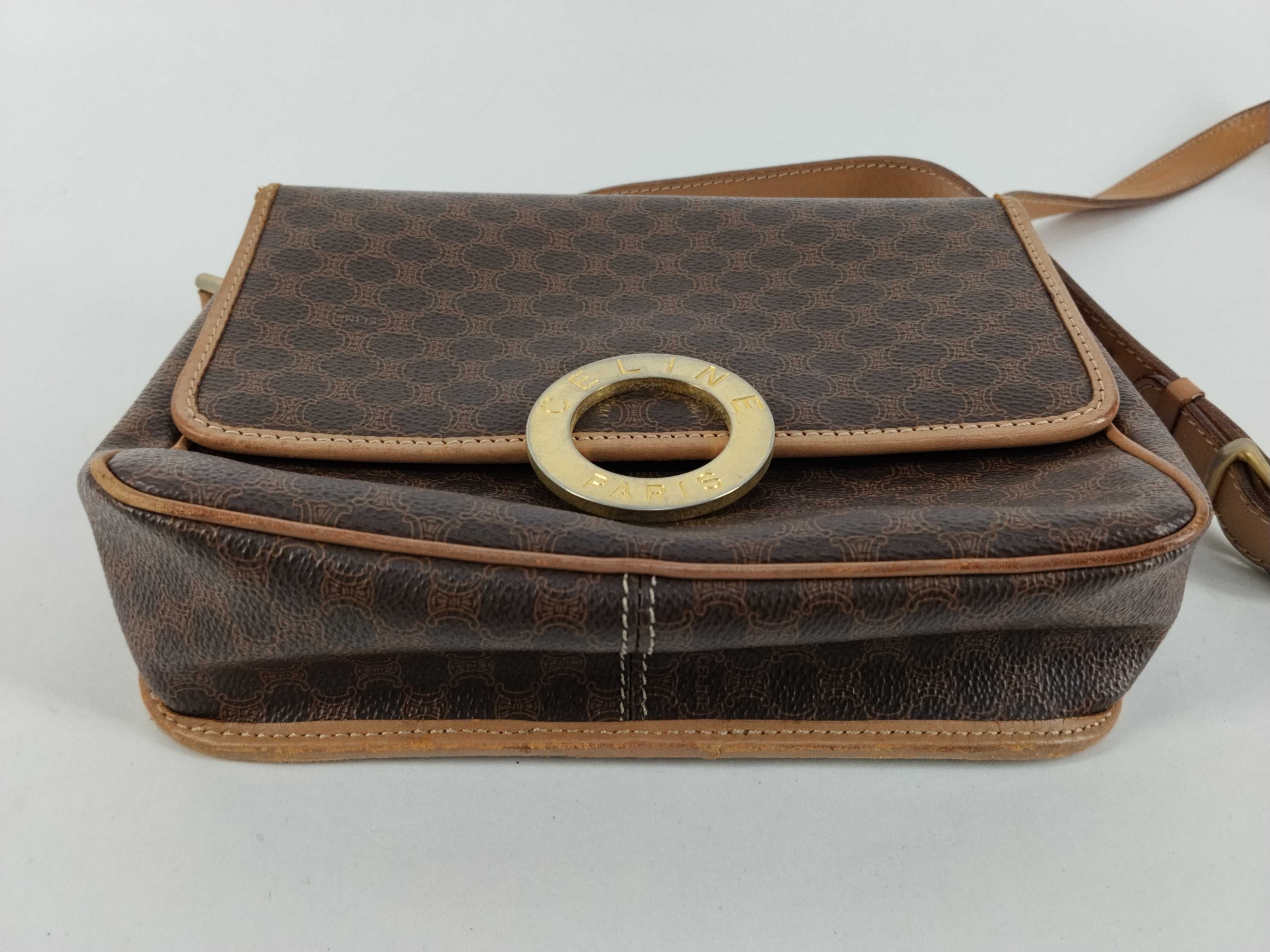 shoulder bag, Macadam pattern, brown shoulder bag — view 7