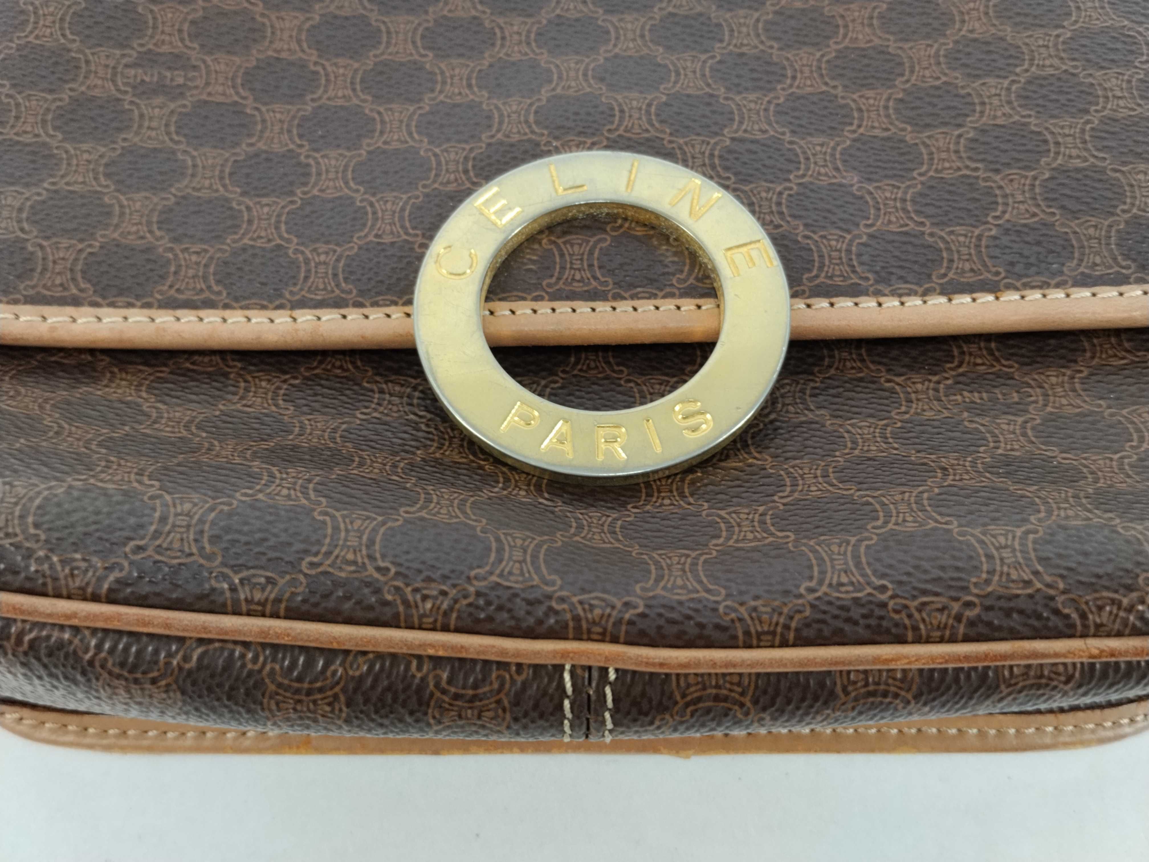 shoulder bag, Macadam pattern, brown shoulder bag — view 8