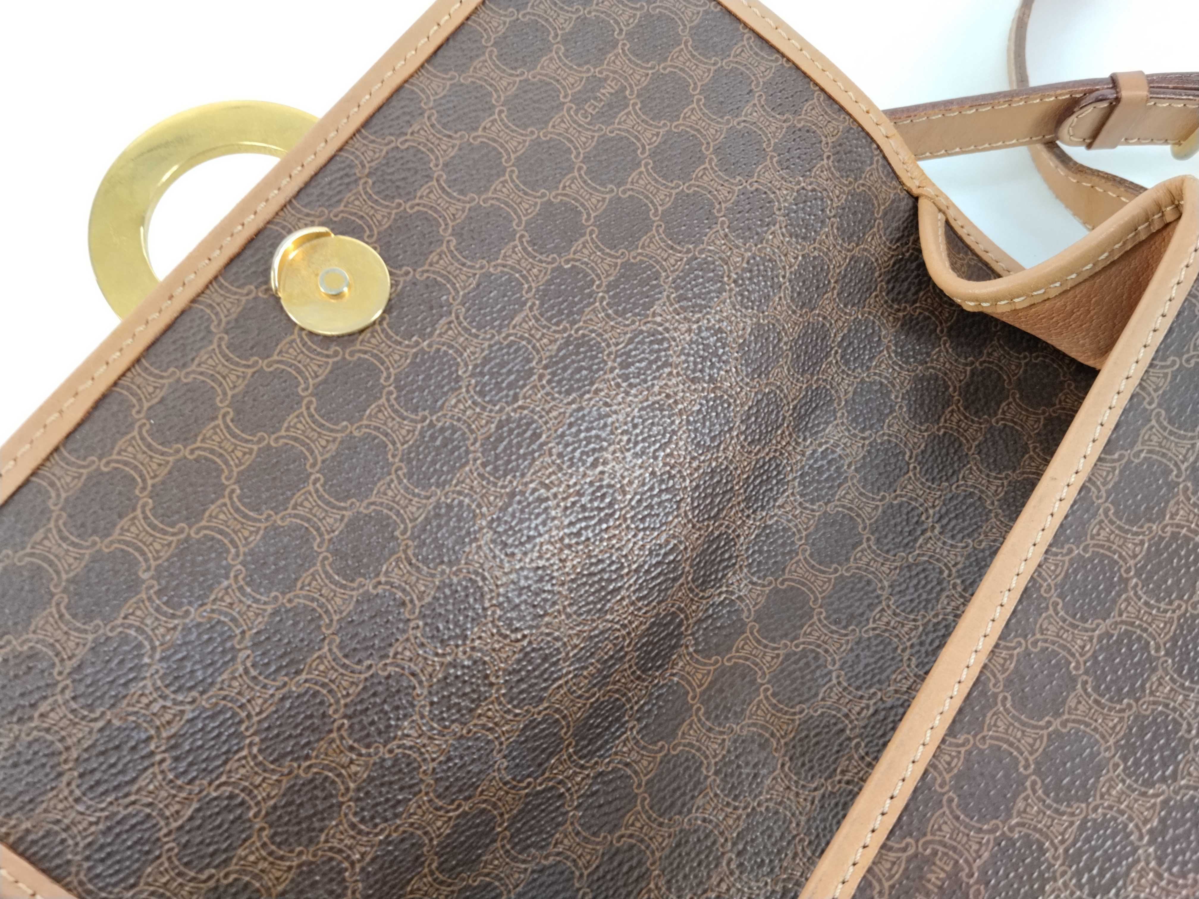 shoulder bag, Macadam pattern, brown shoulder bag — view 9