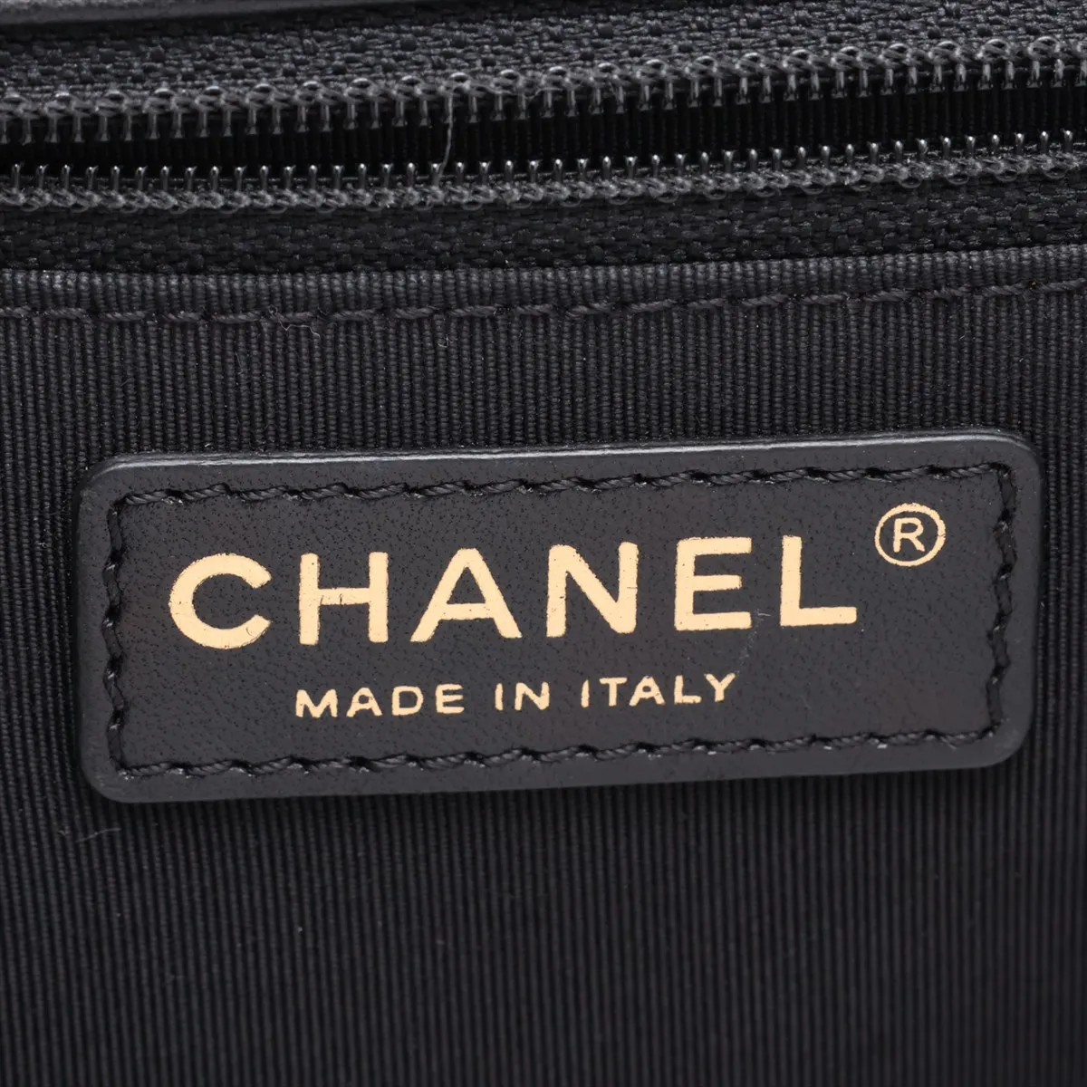Large Matelassé Lambskin Single Flap Double Chain Bag, Black with Gold Hardware, 21748814, Serial Number 21 — view 10