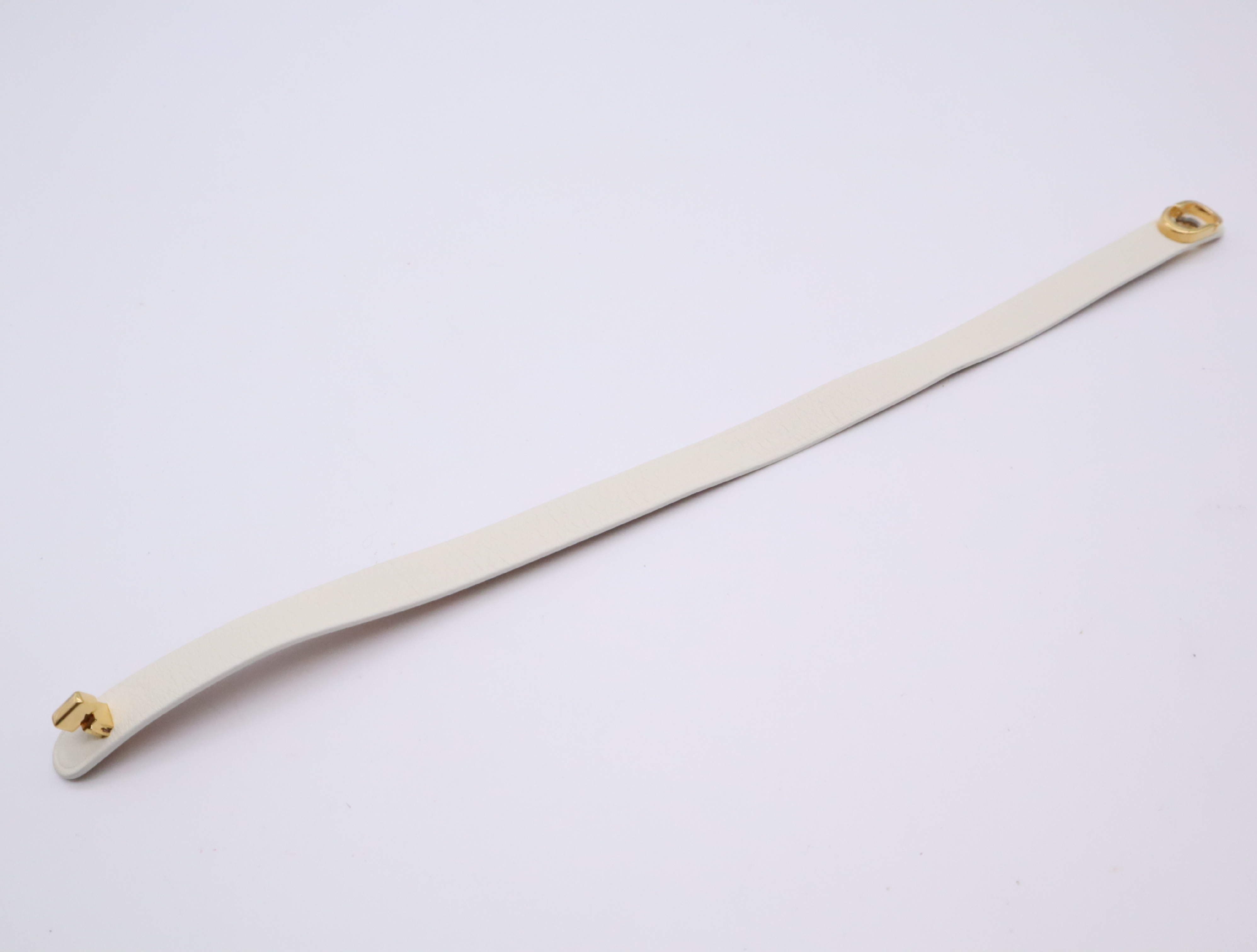 Leather 30 Montaigne White Gold Hardware Bracelet/Bangle — view 6