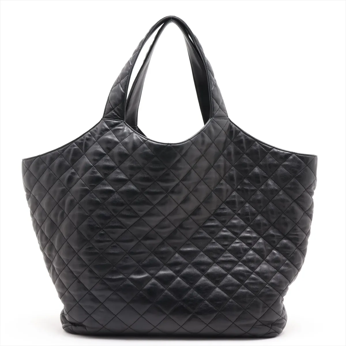 Icare 698651 Leather Tote Bag, Black — view 2