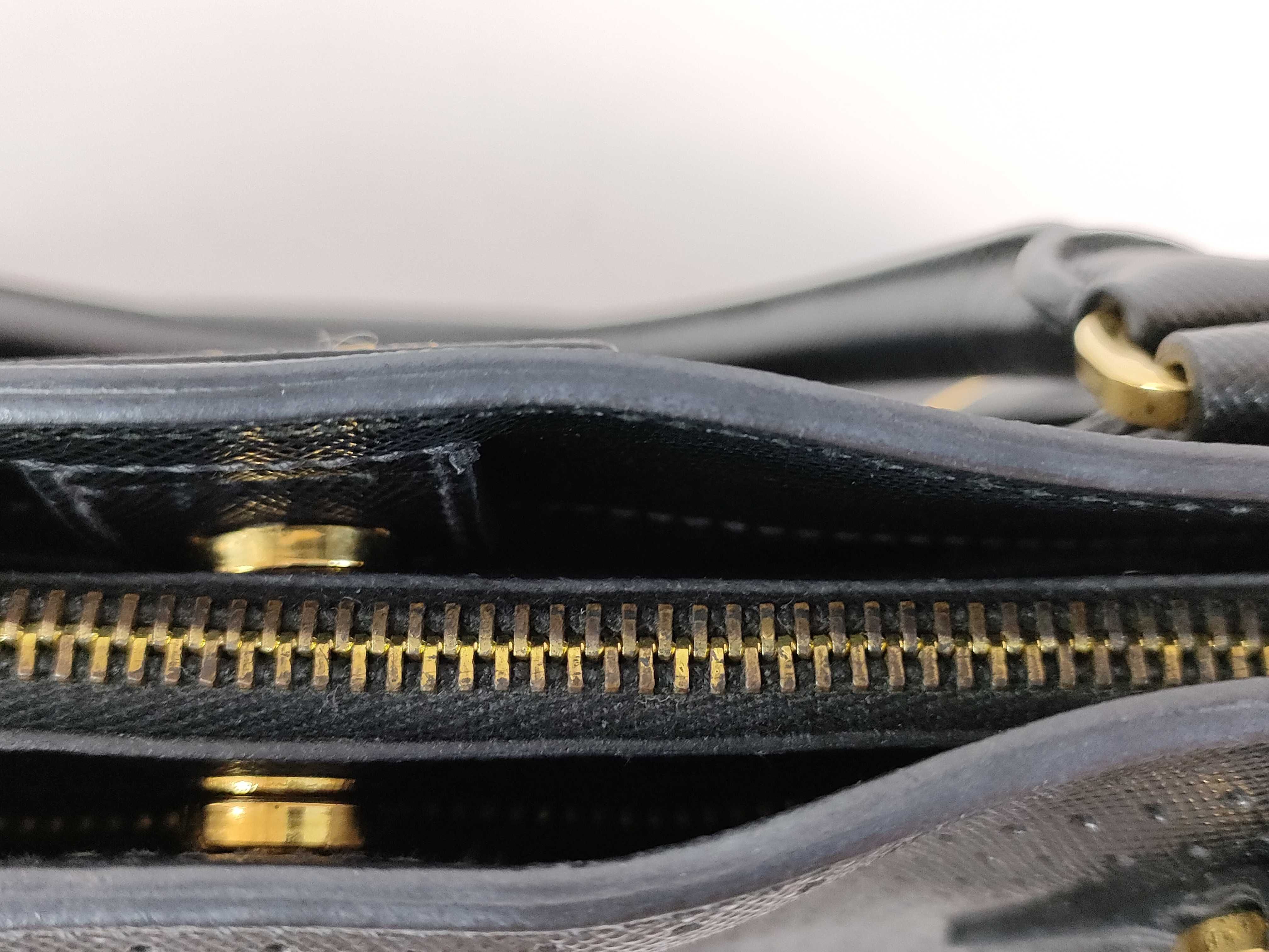 Saffiano Perforated Leather Handbag Black BN1875 Handbag — view 6