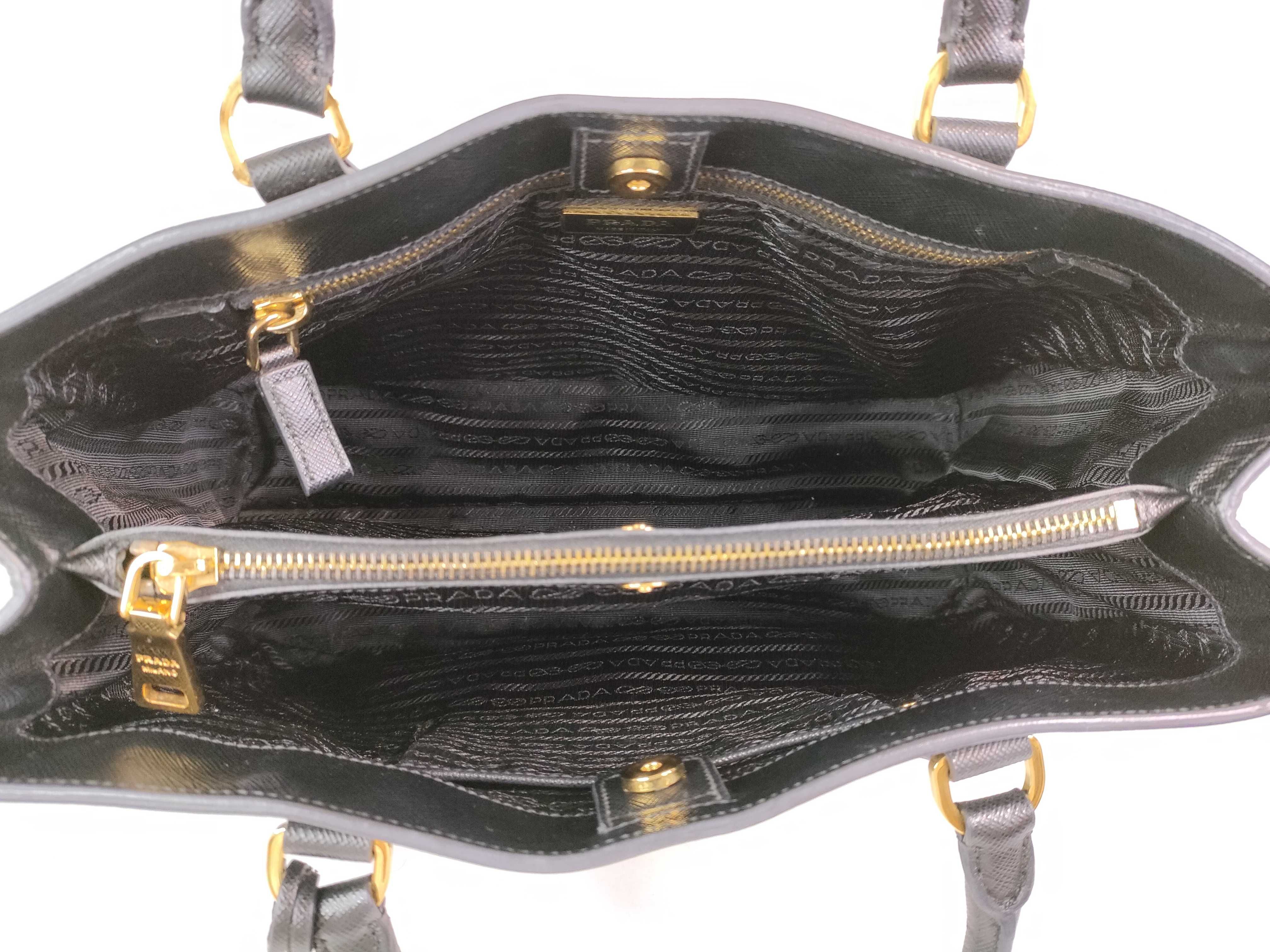 Saffiano Perforated Leather Handbag Black BN1875 Handbag — view 10