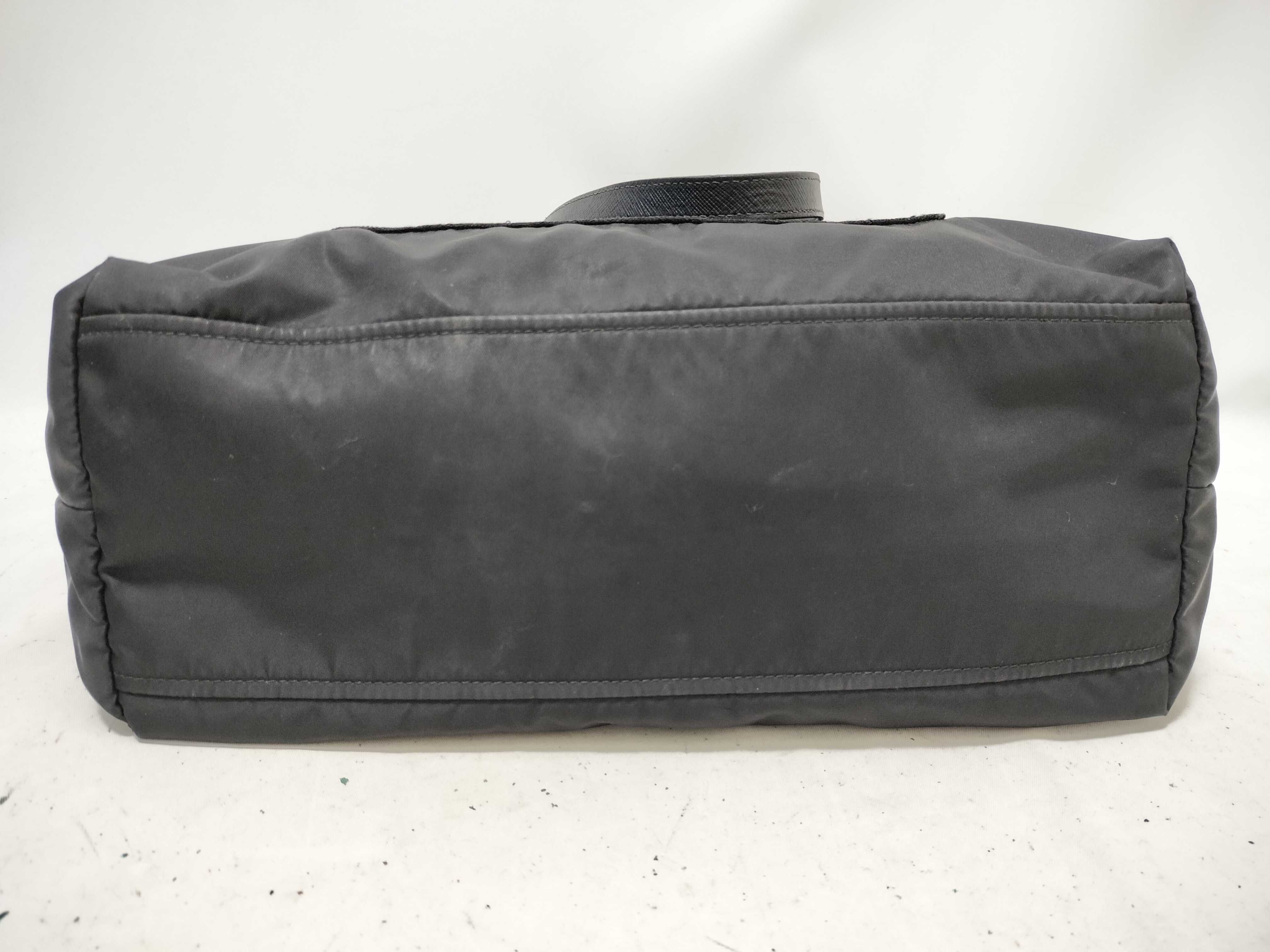 tote bag, nylon, black, lace tote bag — view 8