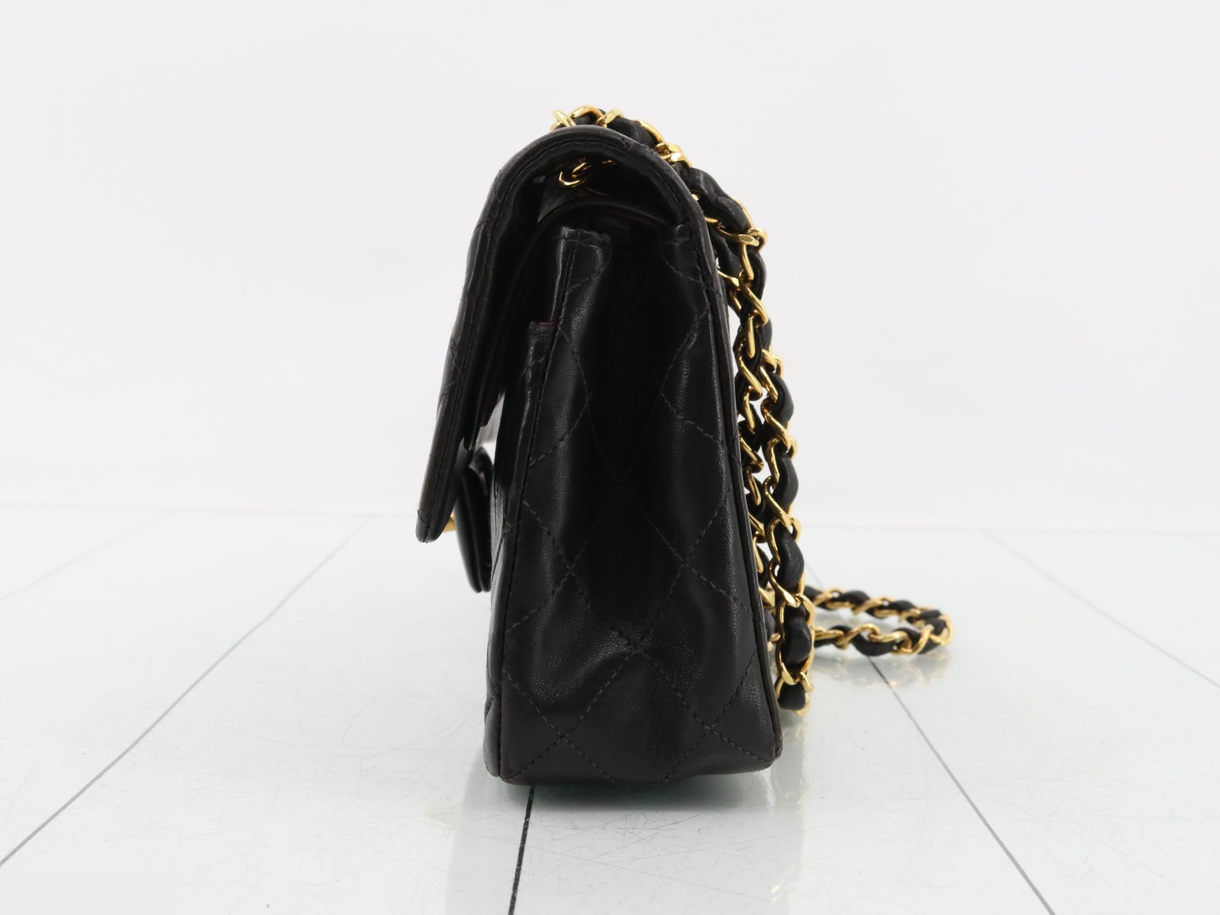 Lambskin Double Flap Chain Shoulder Bag — view 3
