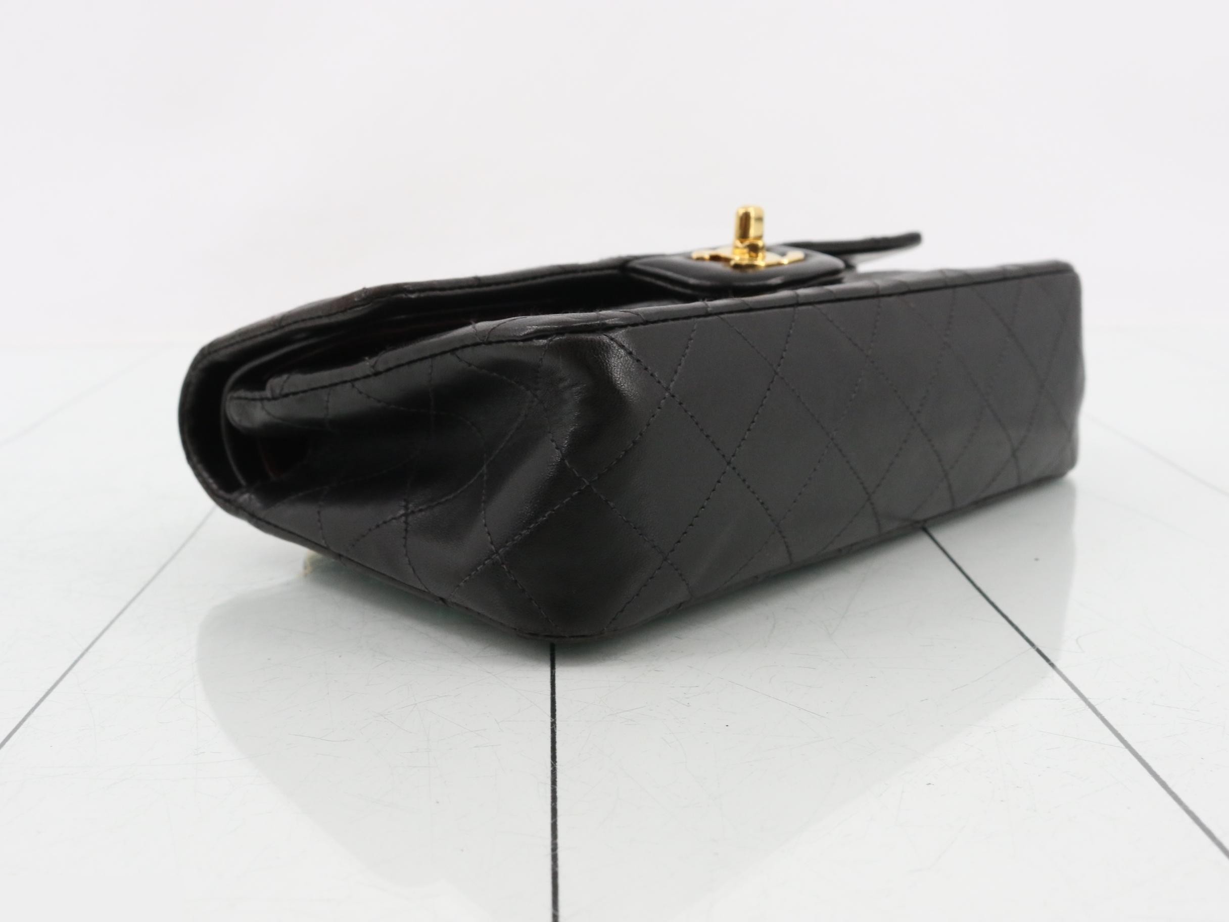 Lambskin Double Flap Chain Shoulder Bag — view 5