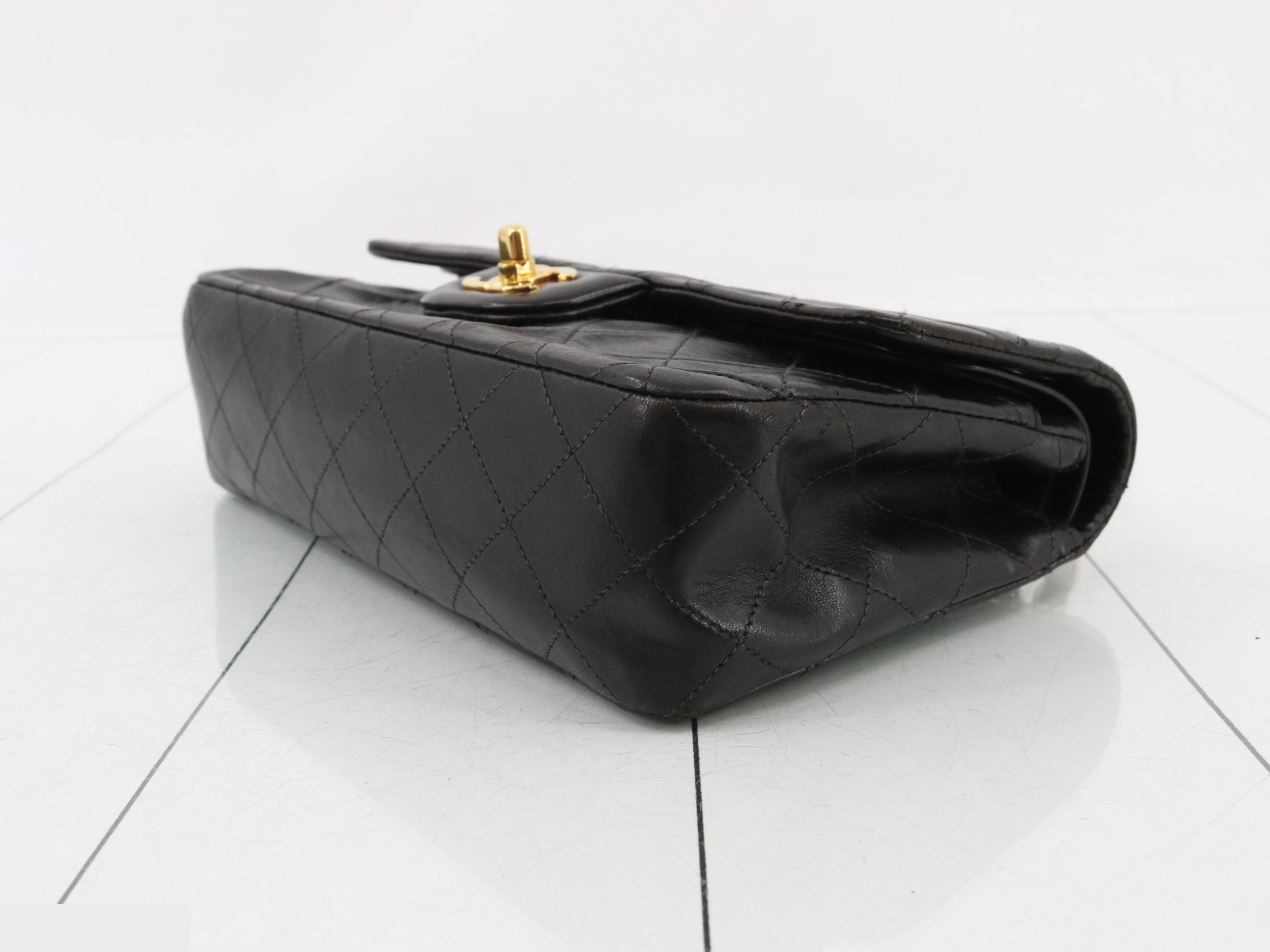 Lambskin Double Flap Chain Shoulder Bag — view 6
