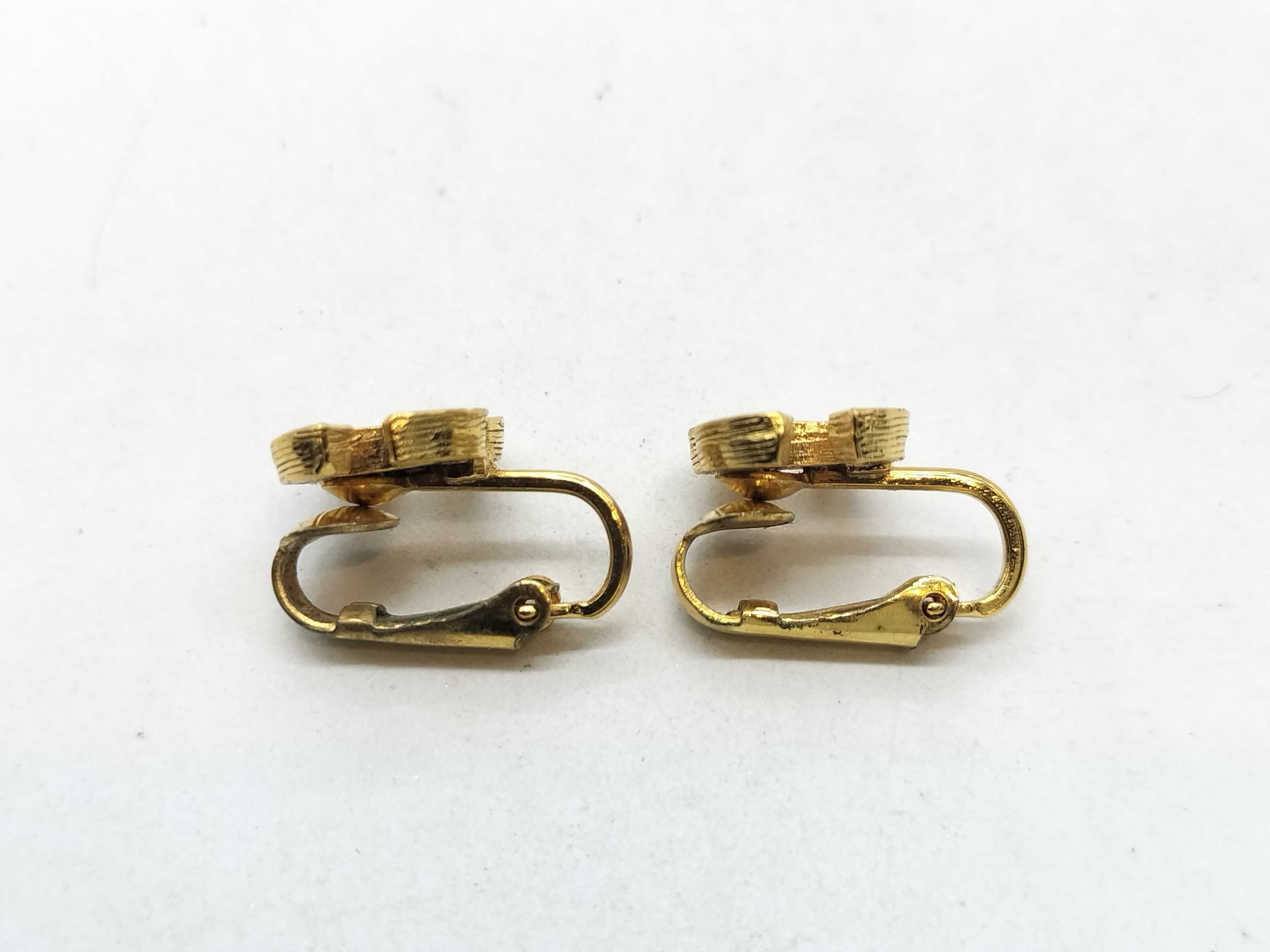 Earrings, Coco Mark, Rhinestone, 2092 Gold Earrings — view 4