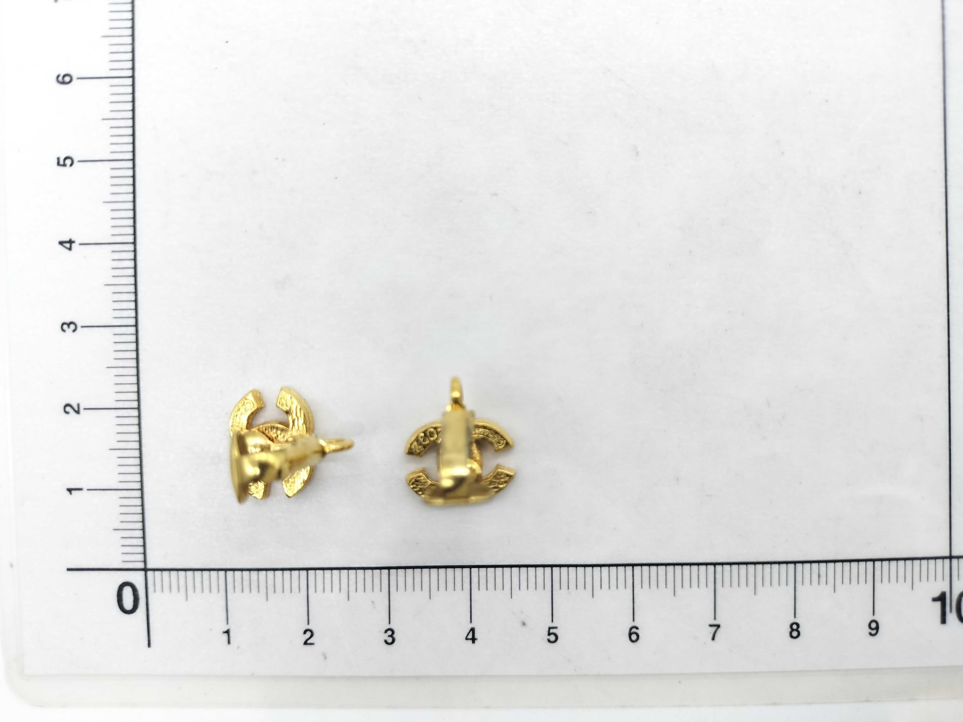 Earrings, Coco Mark, Rhinestone, 2092 Gold Earrings — view 8