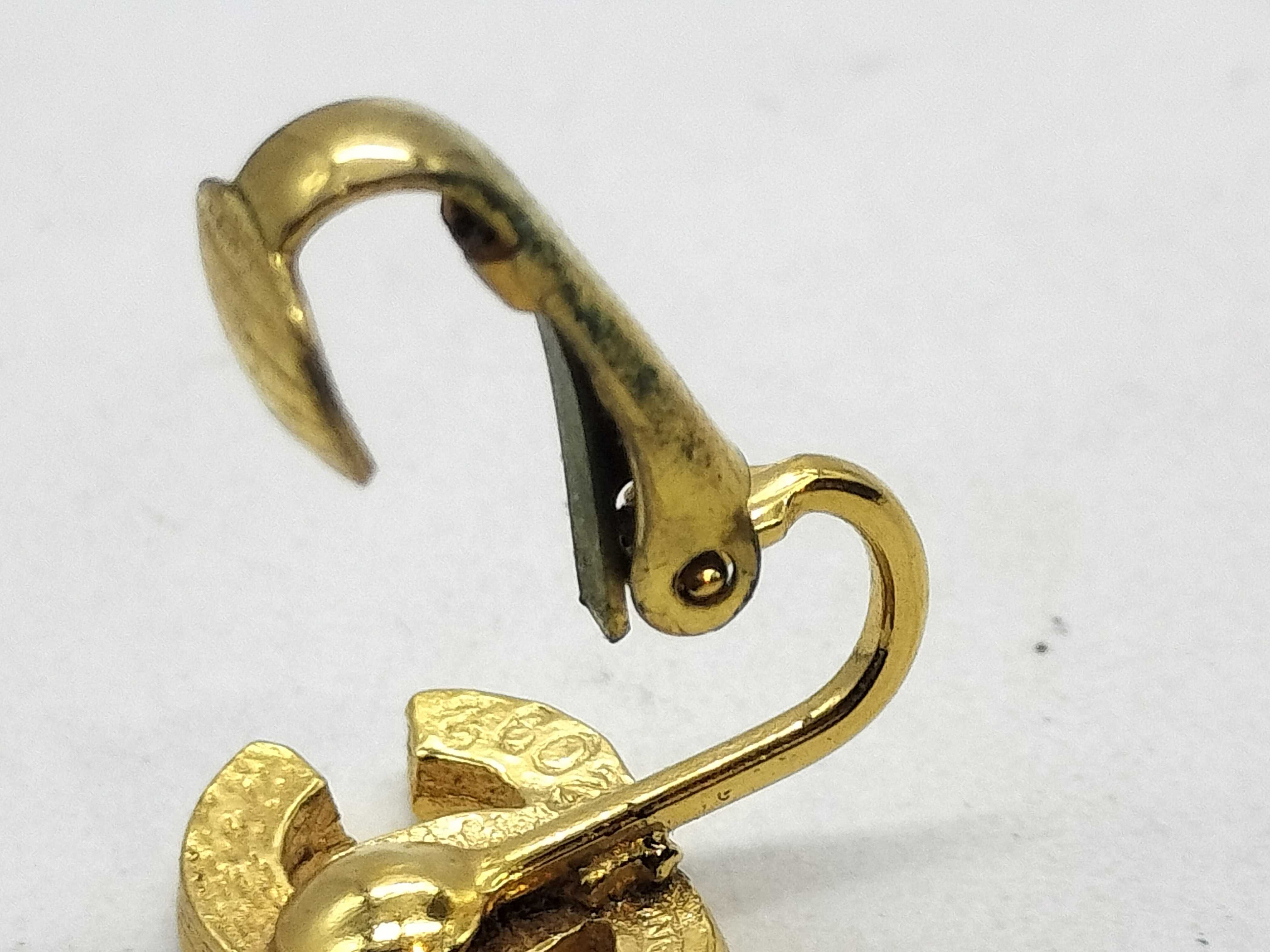 Earrings, Coco Mark, Rhinestone, 2092 Gold Earrings — view 9
