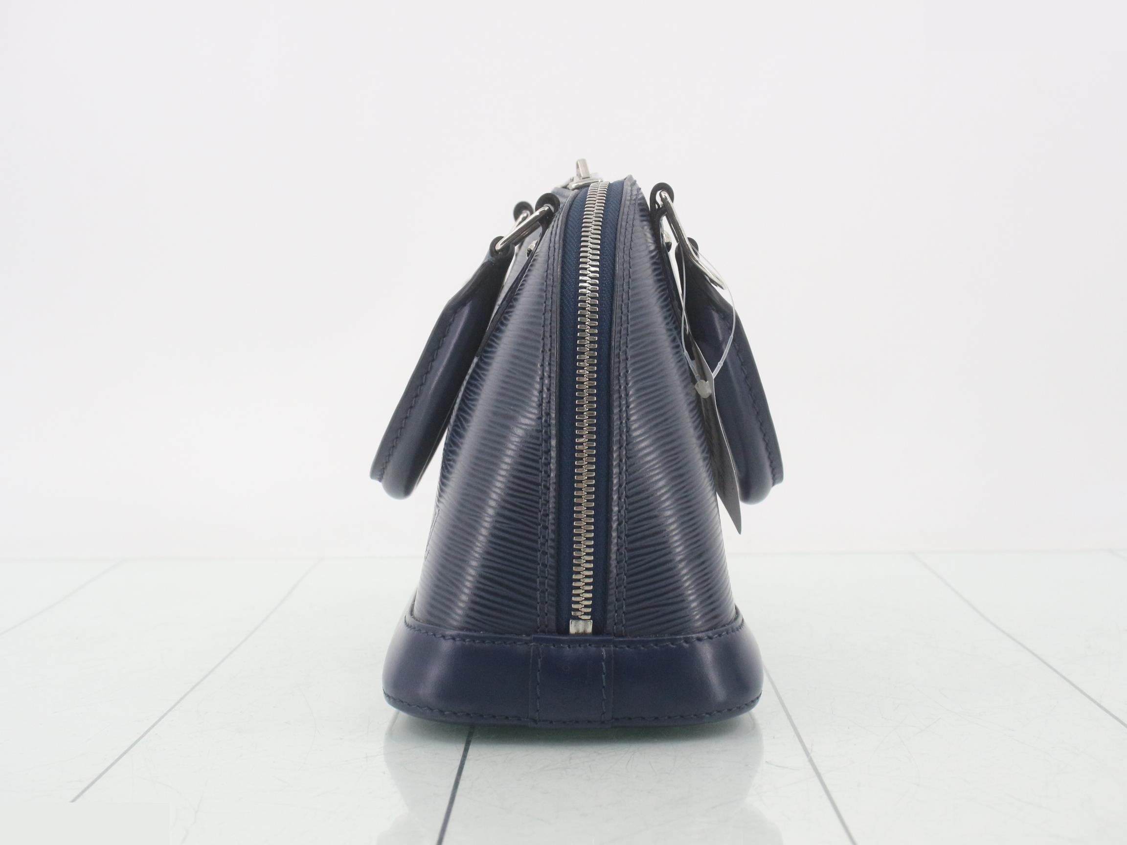 Epi Alma BB Indigo Blue 2-Way Handbag — view 3