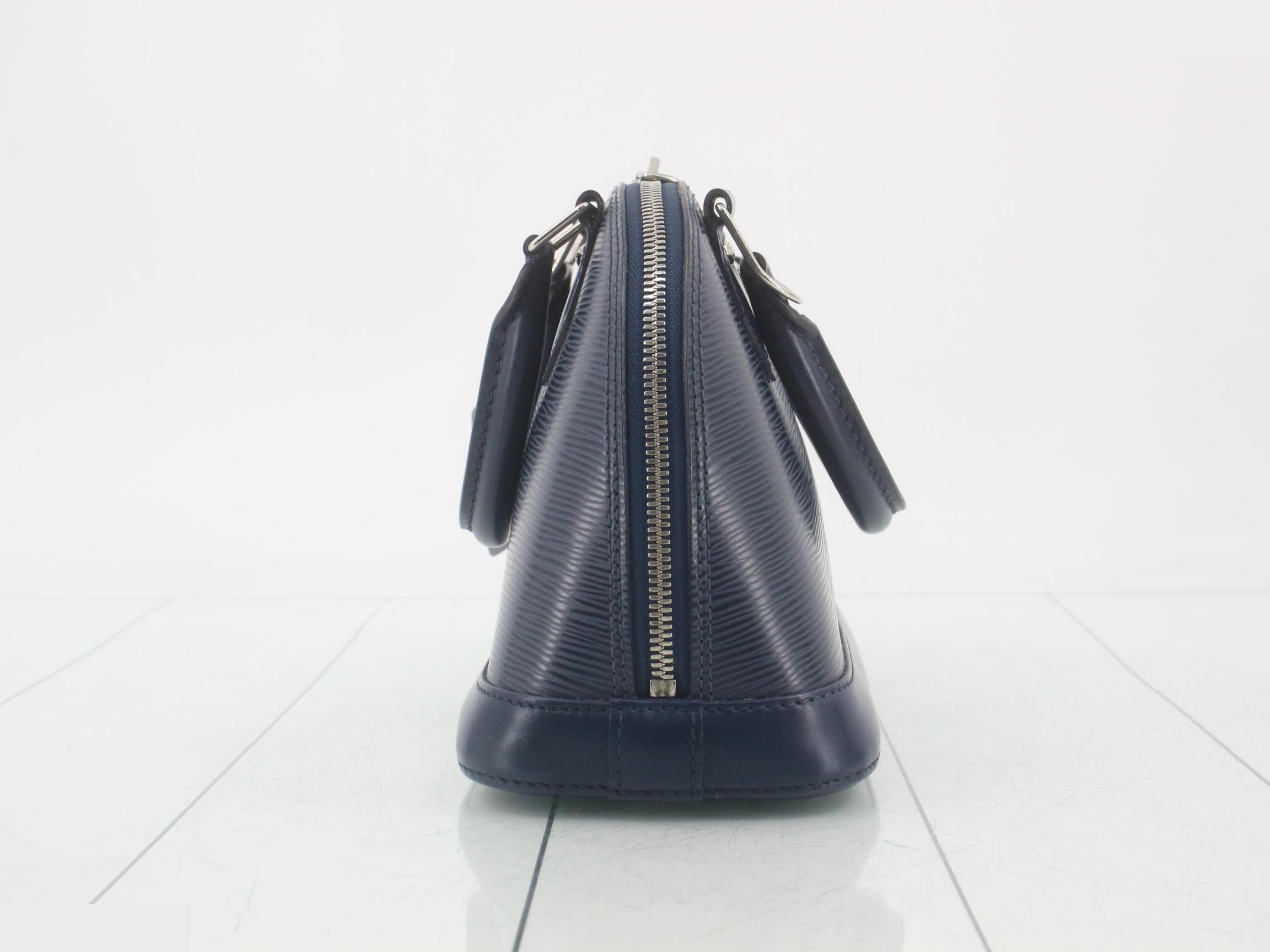 Epi Alma BB Indigo Blue 2-Way Handbag — view 4