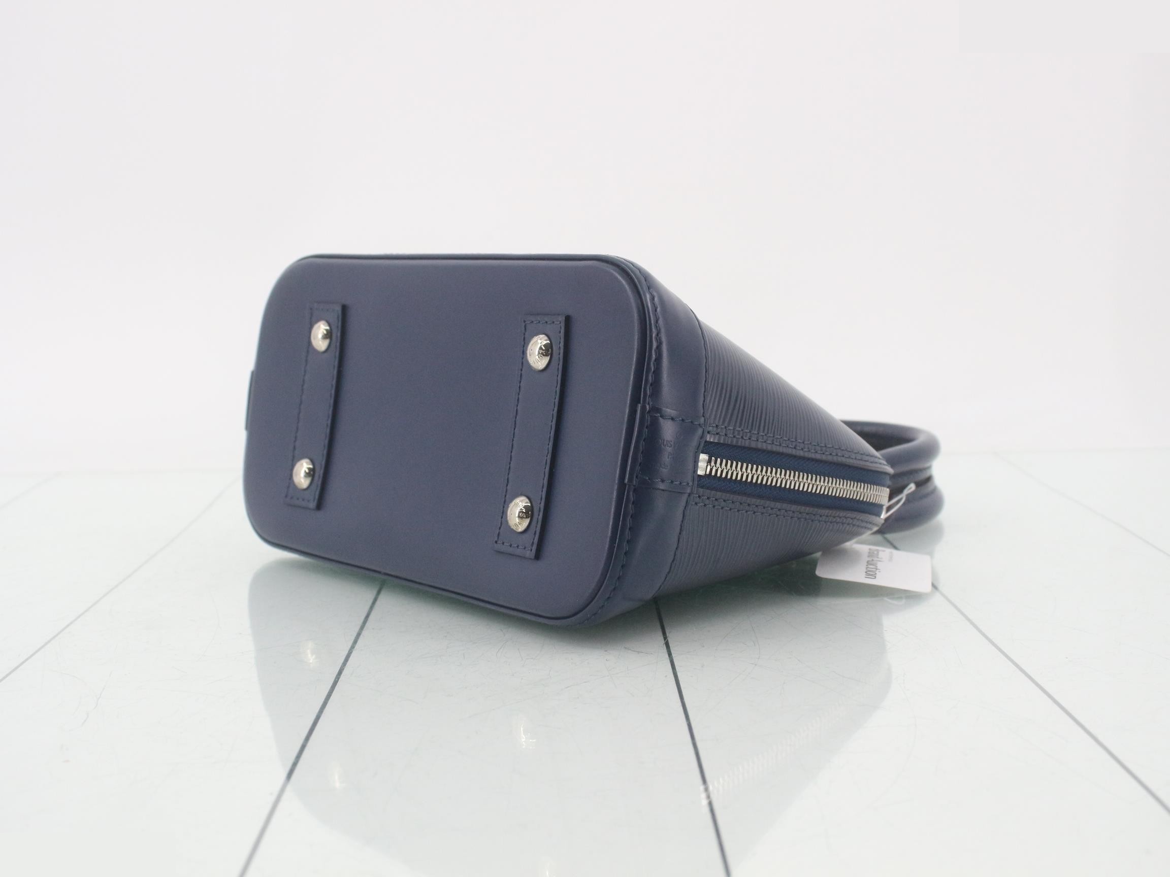 Epi Alma BB Indigo Blue 2-Way Handbag — view 6