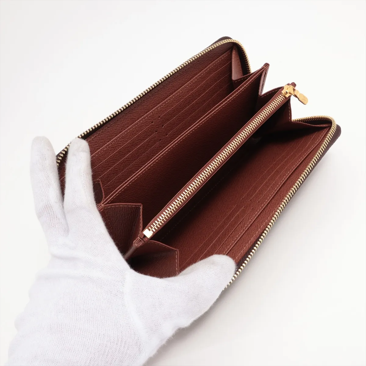 Monogram Zippy Wallet M42616 Brown Round Zip Wallet RFID Reactive — view 3