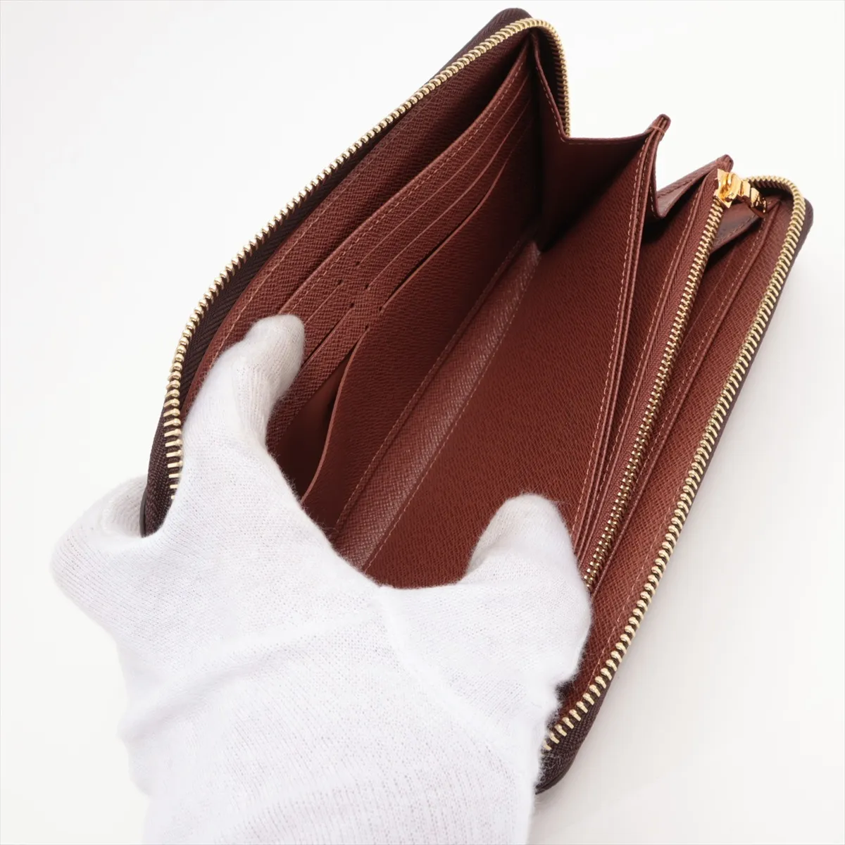 Monogram Zippy Wallet M42616 Brown Round Zip Wallet RFID Reactive — view 5