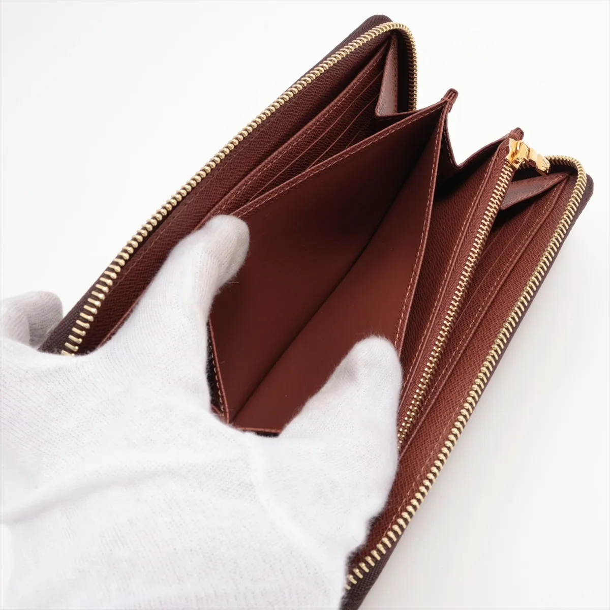 Monogram Zippy Wallet M42616 Brown Round Zip Wallet RFID Reactive — view 6